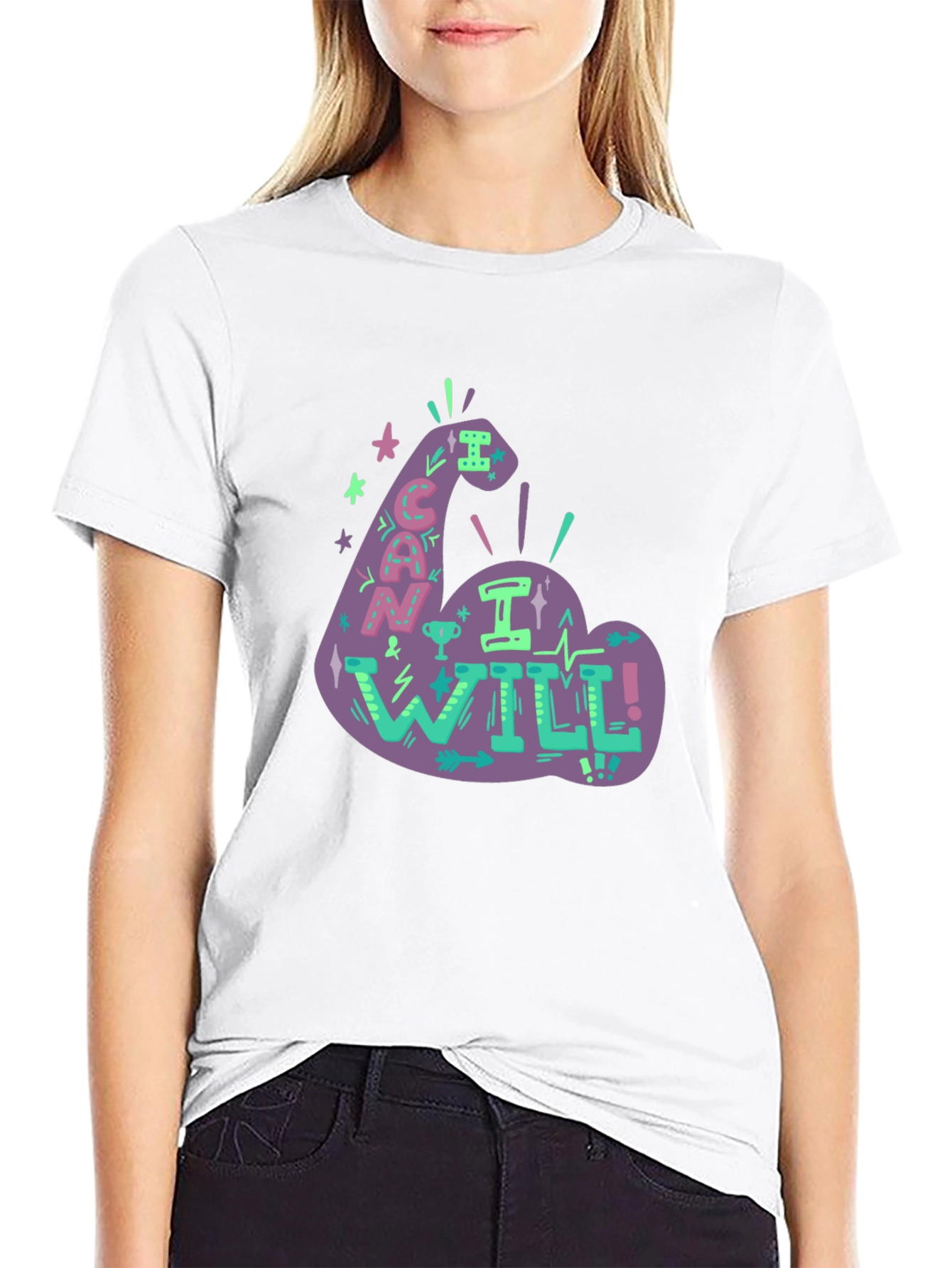 Motivational Graphic Tee - I Can I Will