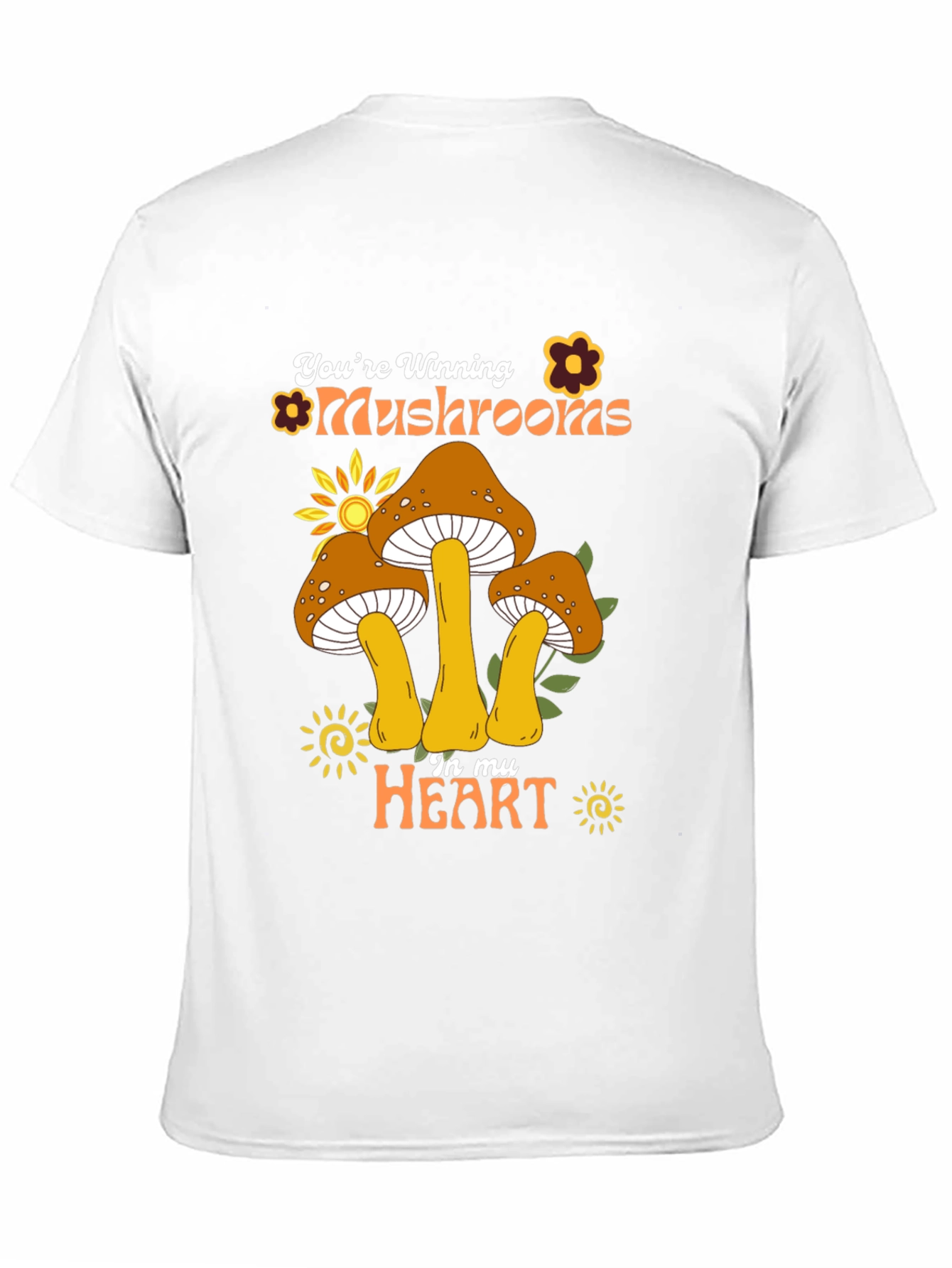 Youre Winning Mushrooms In My Heart Black T-Shirt