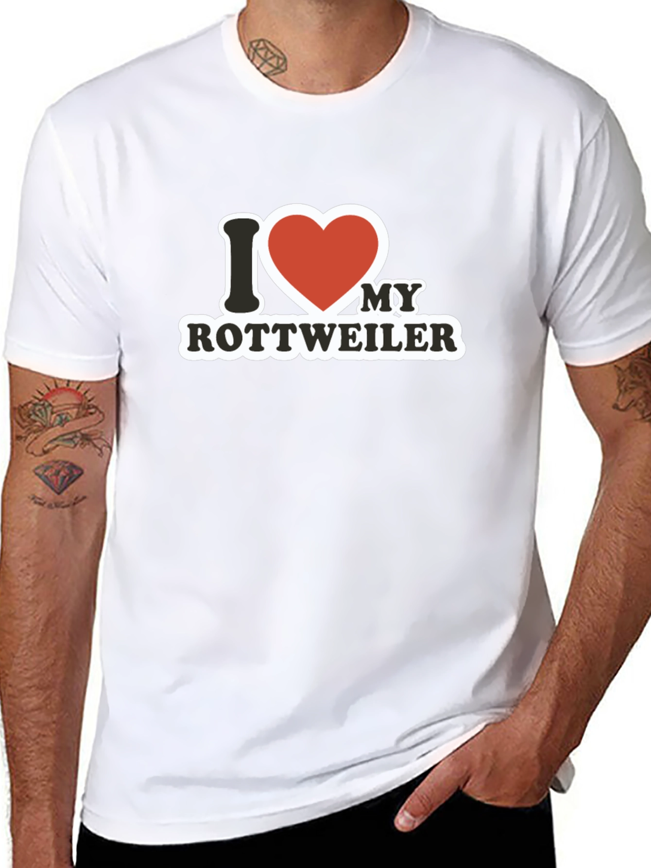 I Love My Rottweiler Graphic T-Shirt