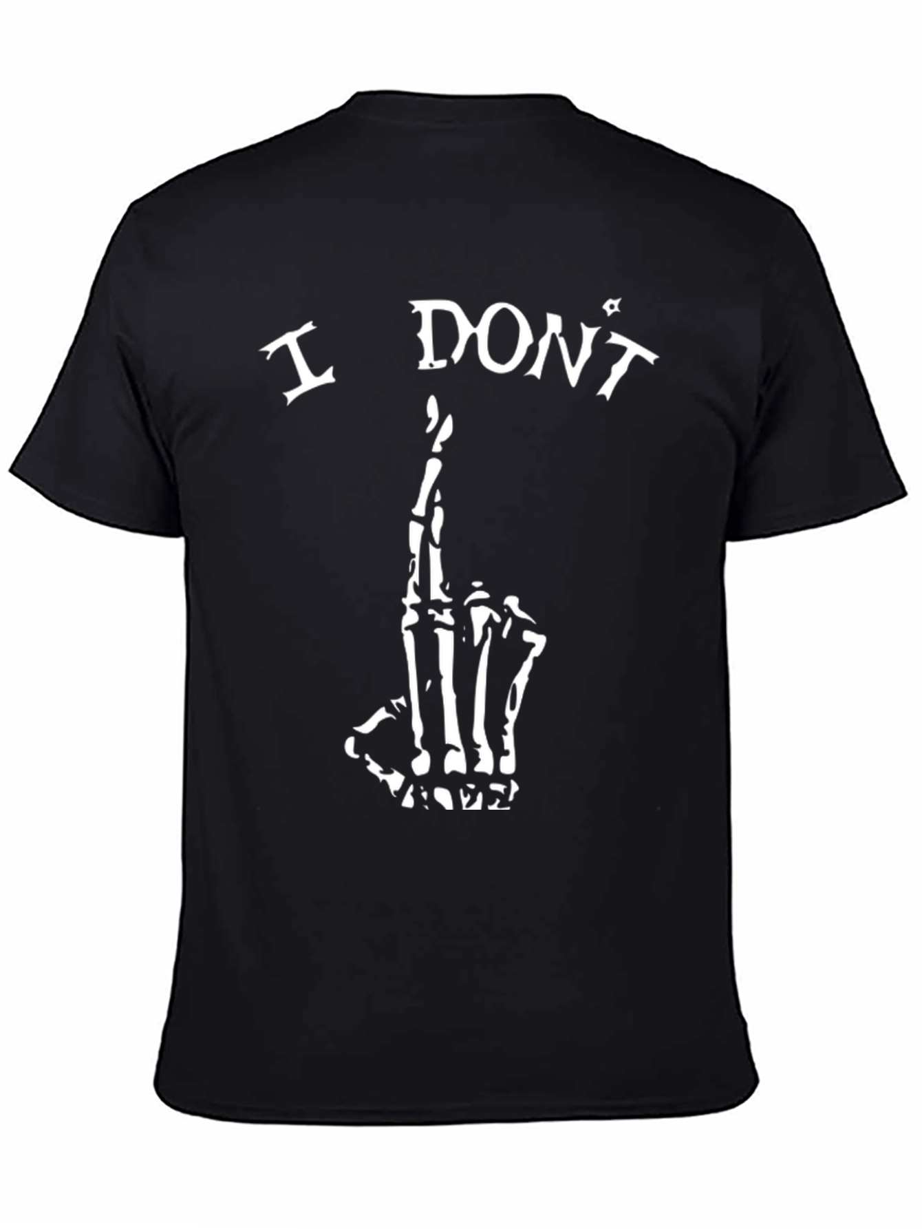 I Dont Care Skeleton Hand T-Shirt