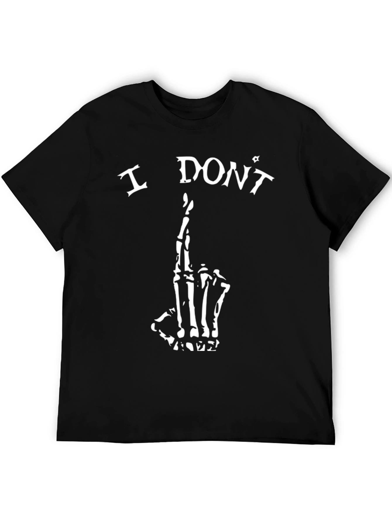 I Dont Care Skeleton Hand T-Shirt
