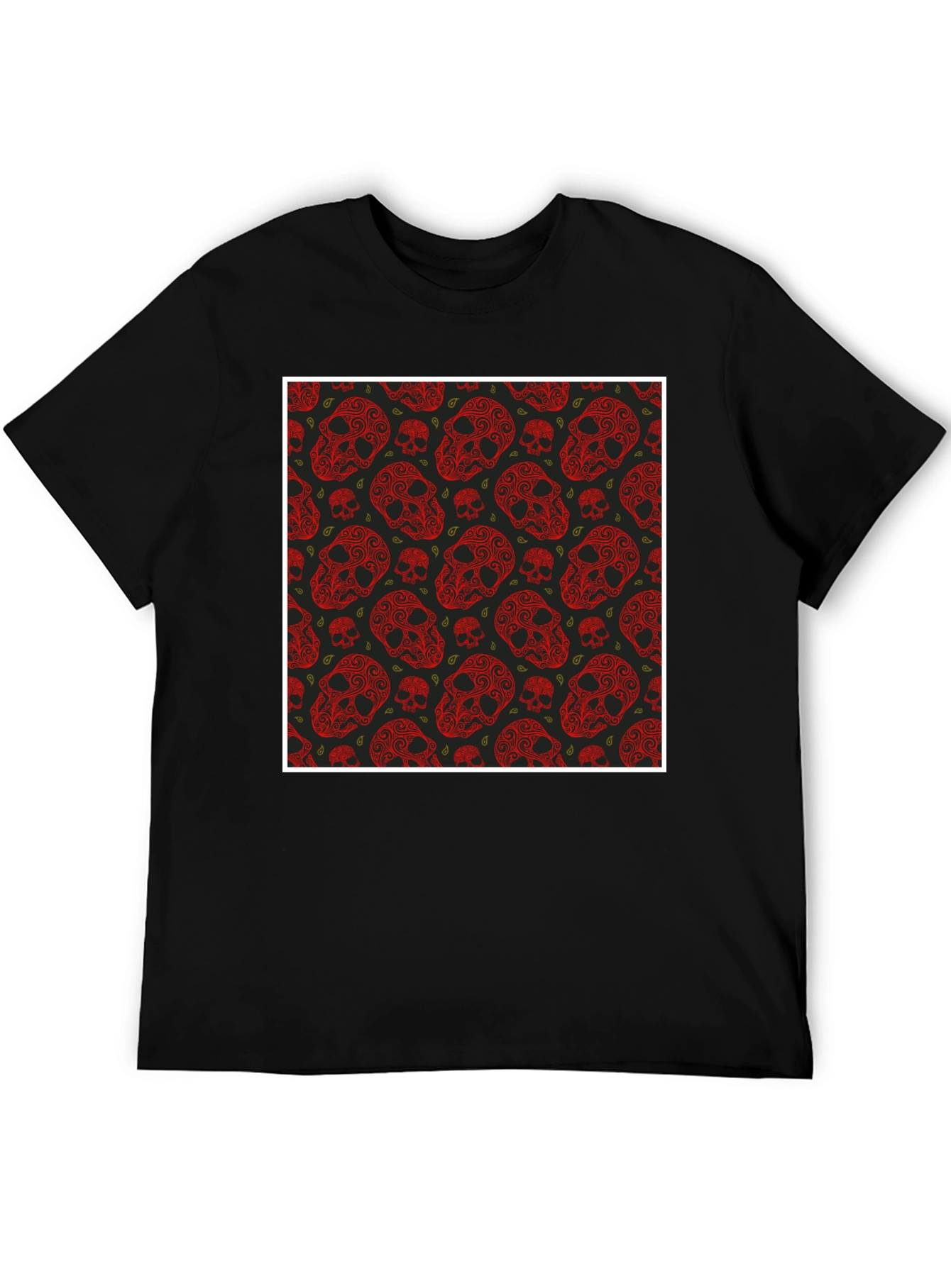 Skull Pattern Mens T-Shirt