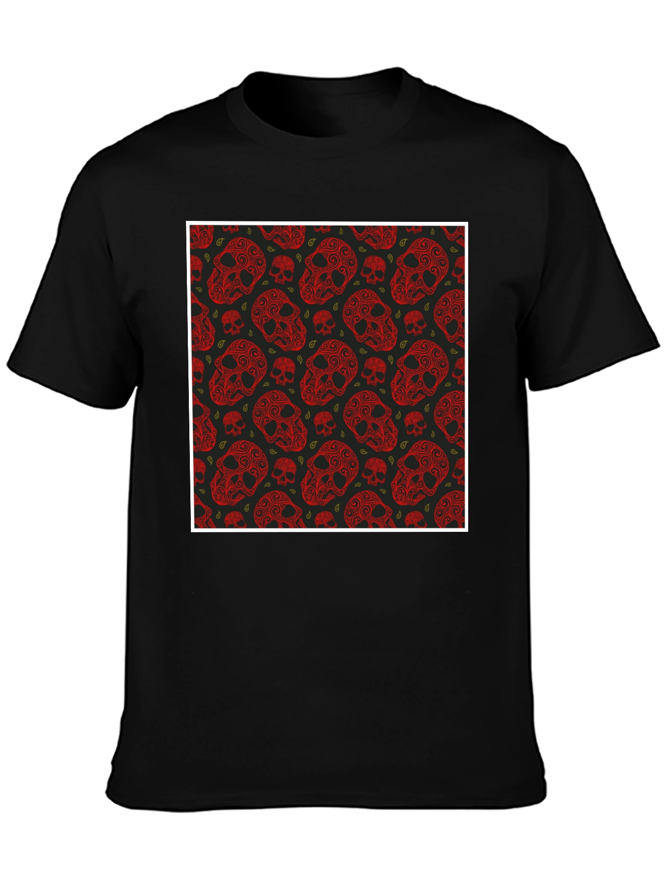 Skull Pattern Mens T-Shirt