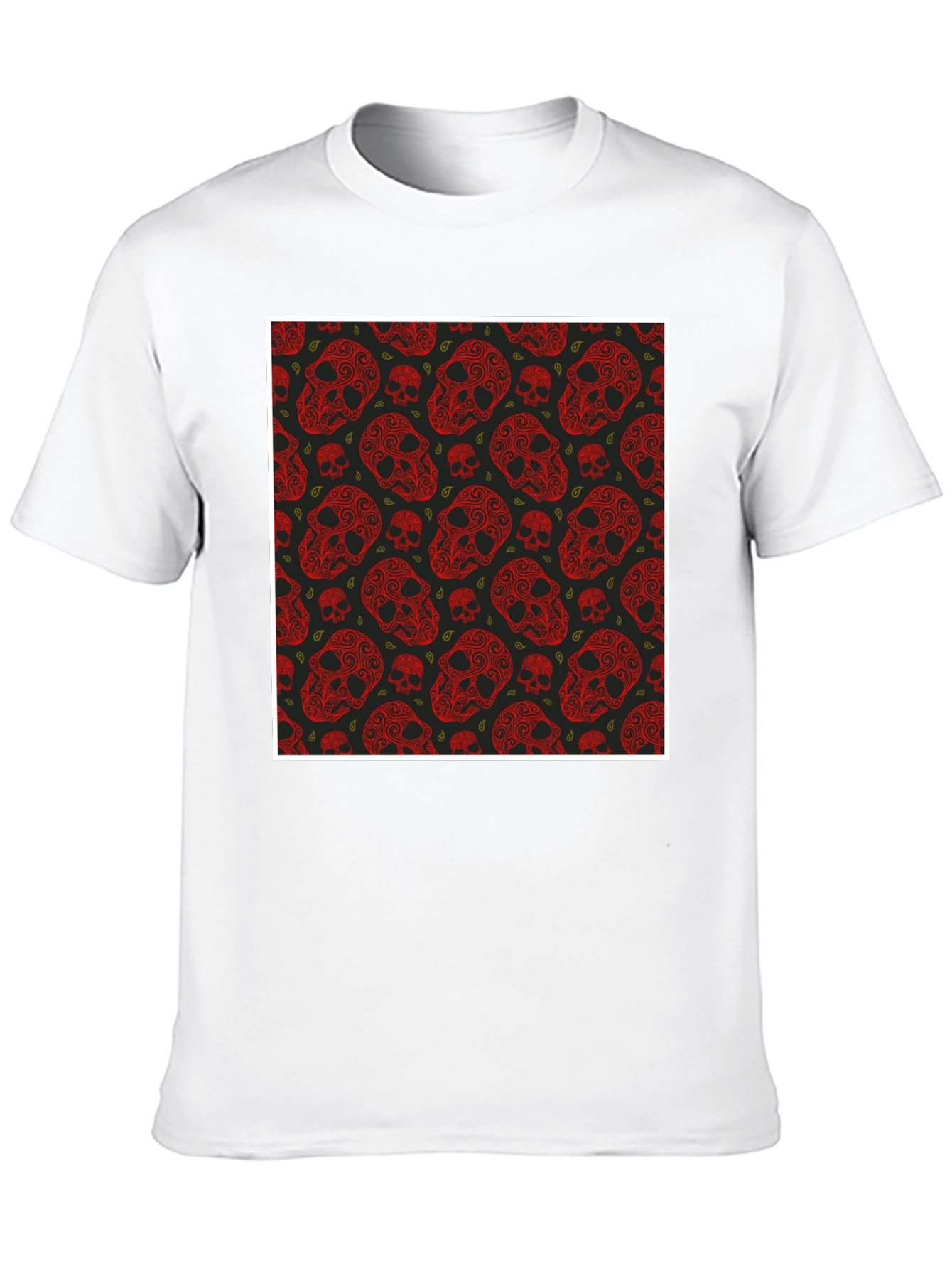 Skull Pattern Mens T-Shirt