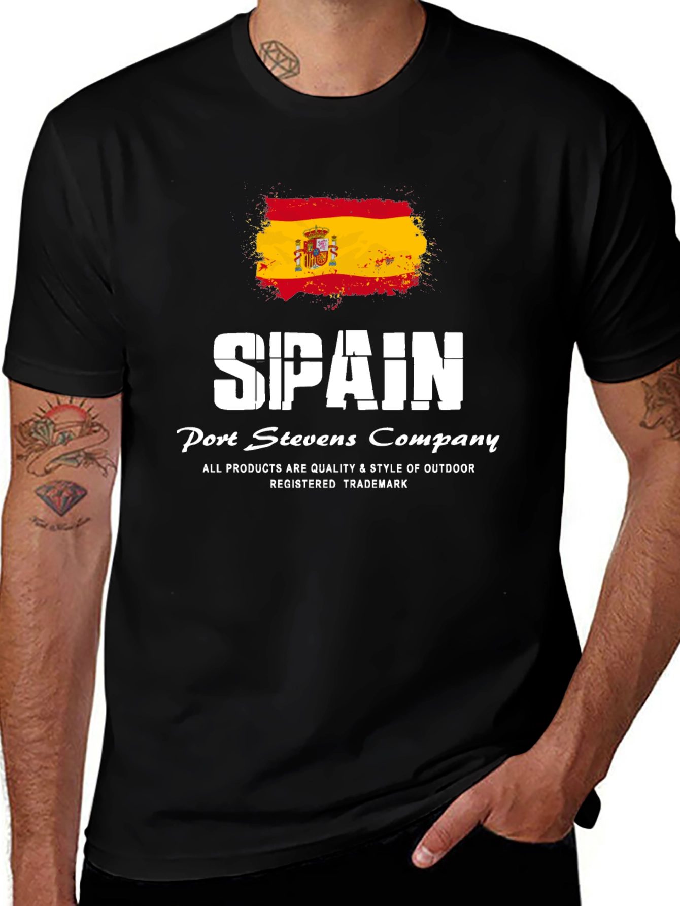 Spain Flag T-Shirt | Port Stevens Company