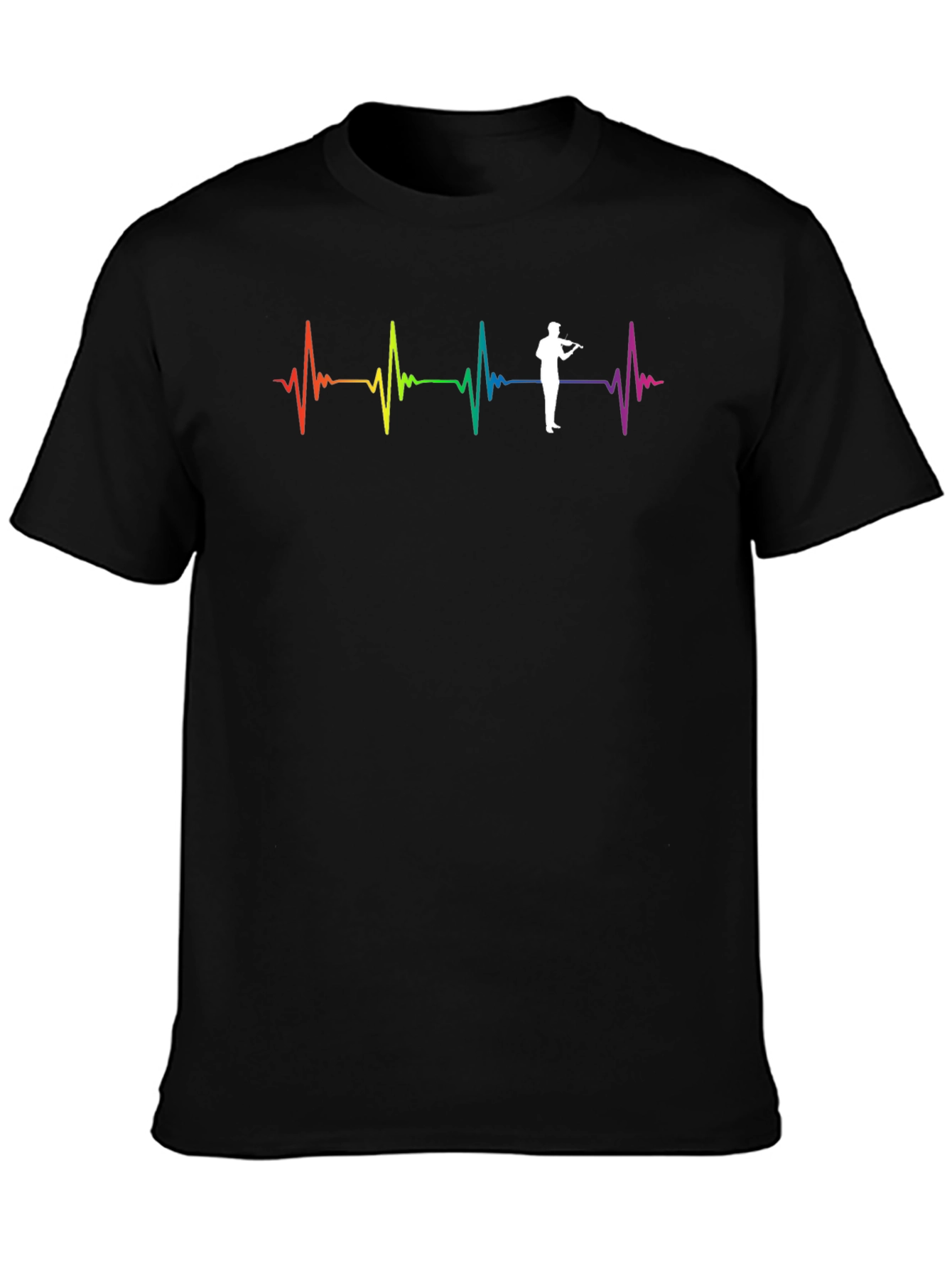 Violin Heartbeat T-Shirt - Musical Pulse Tee