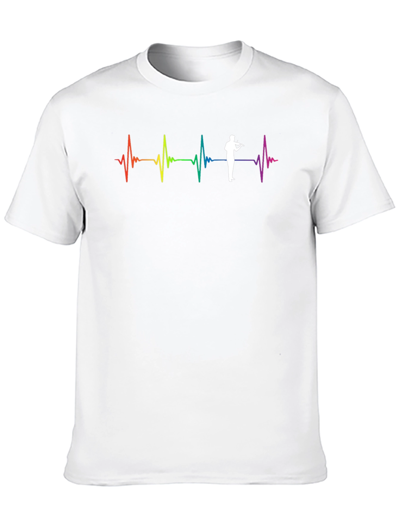 Violin Heartbeat T-Shirt - Musical Pulse Tee