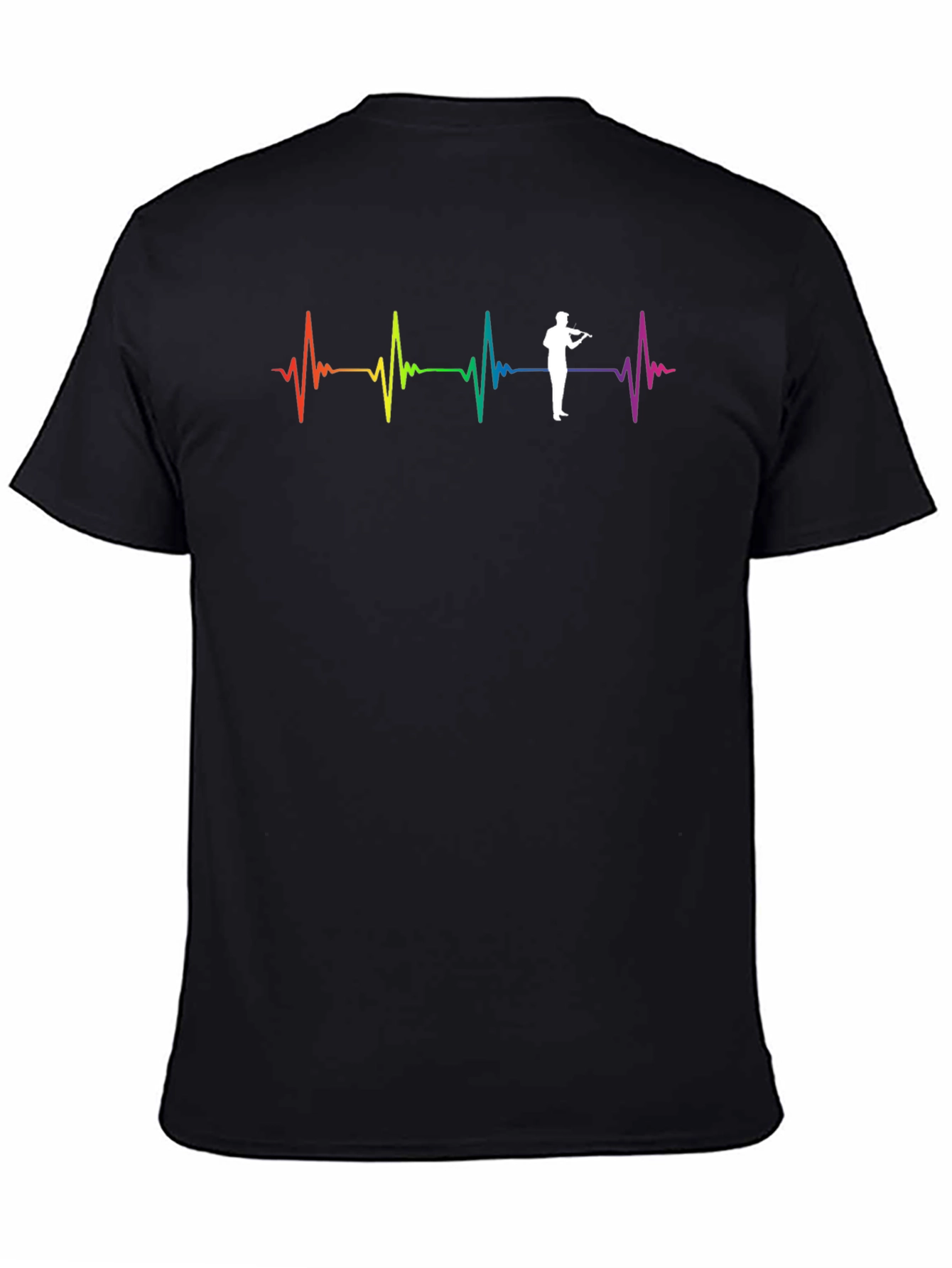 Violin Heartbeat T-Shirt - Musical Pulse Tee