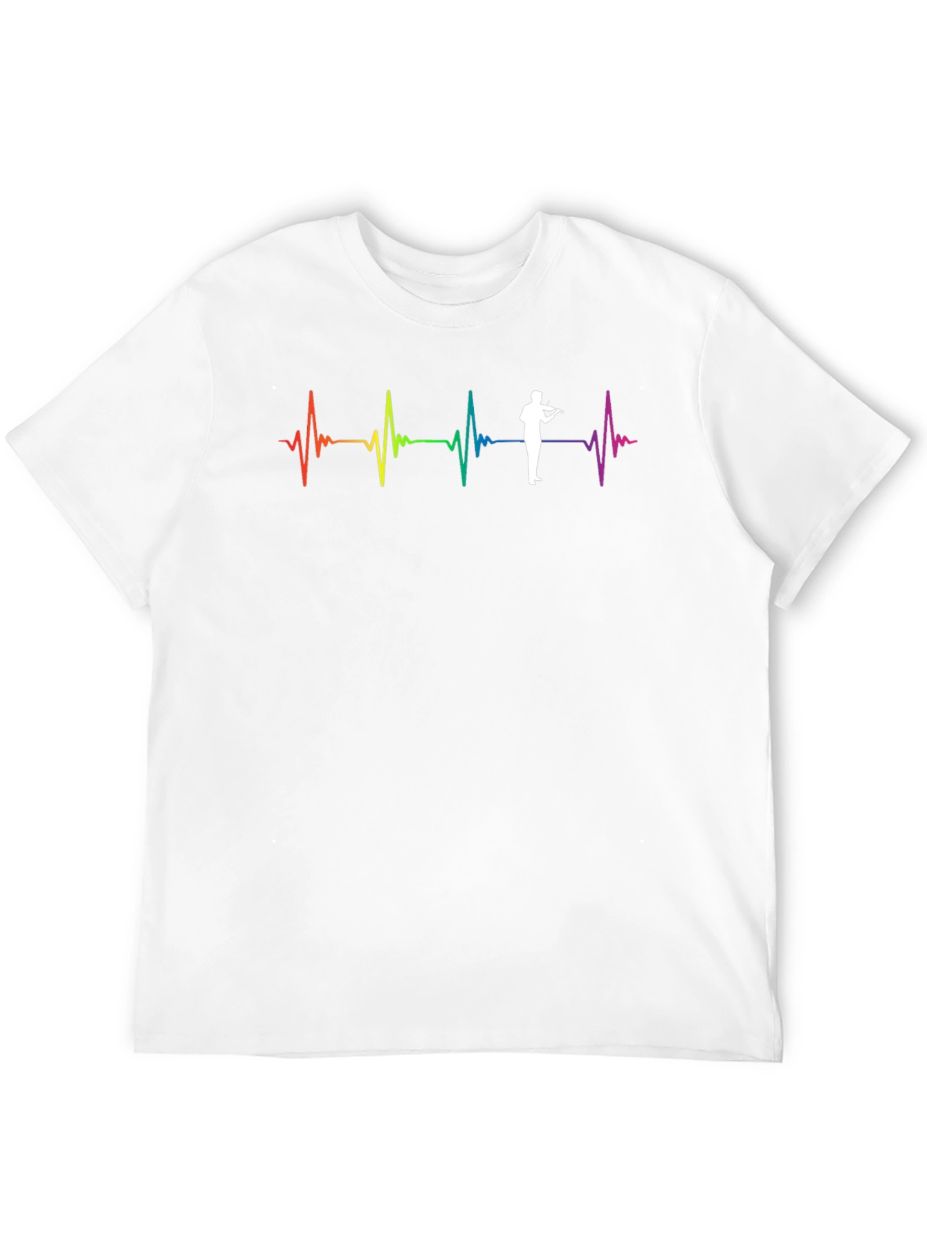 Violin Heartbeat T-Shirt - Musical Pulse Tee
