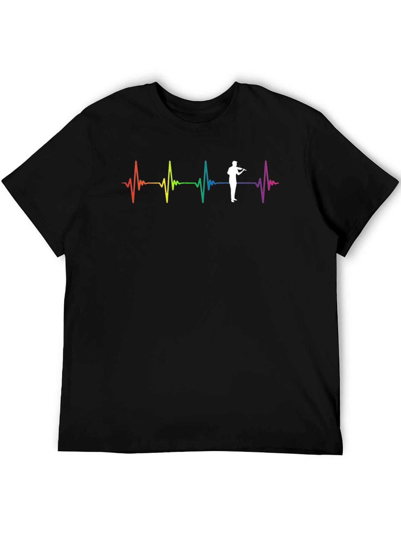 Violin Heartbeat T-Shirt - Musical Pulse Tee