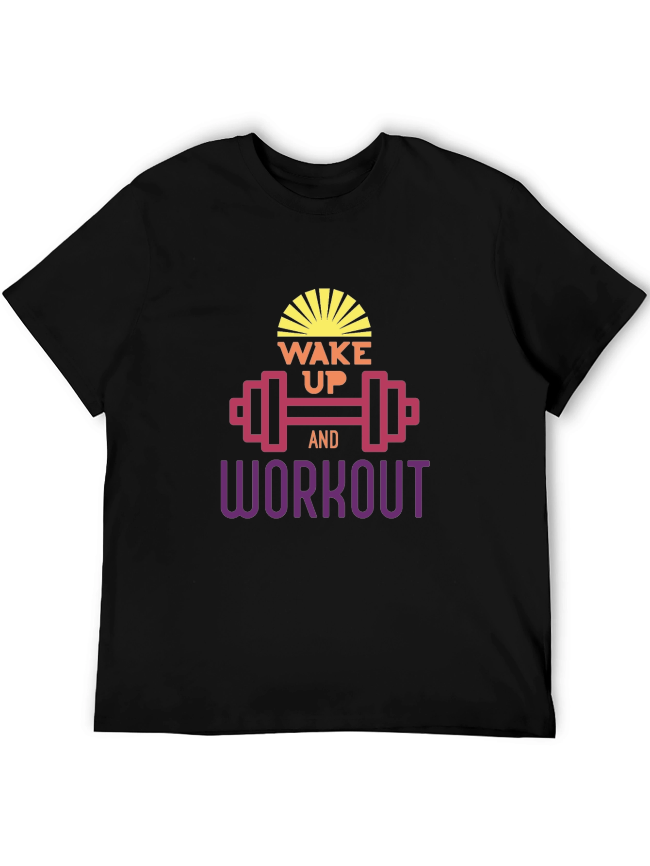 Wake Up & Workout Black T-Shirt