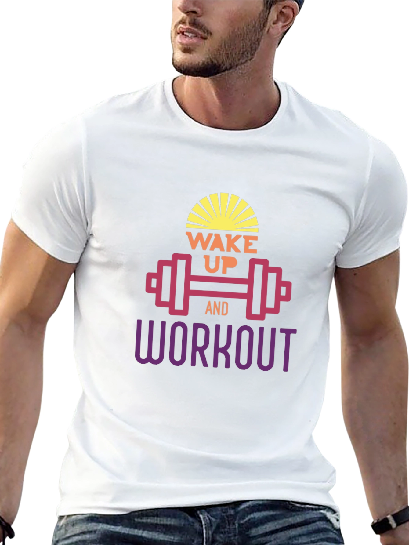 Wake Up & Workout Black T-Shirt