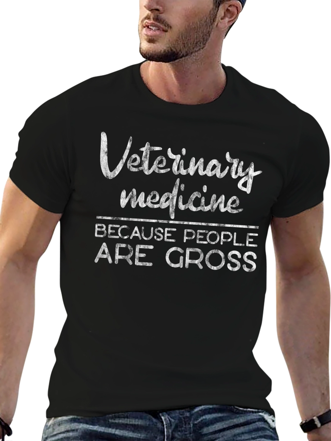 Veterinary Medicine Graphic Tee - Because People Are Gross