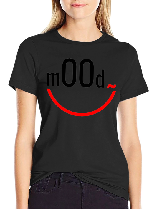 Mood Graphic Print Black T-Shirt