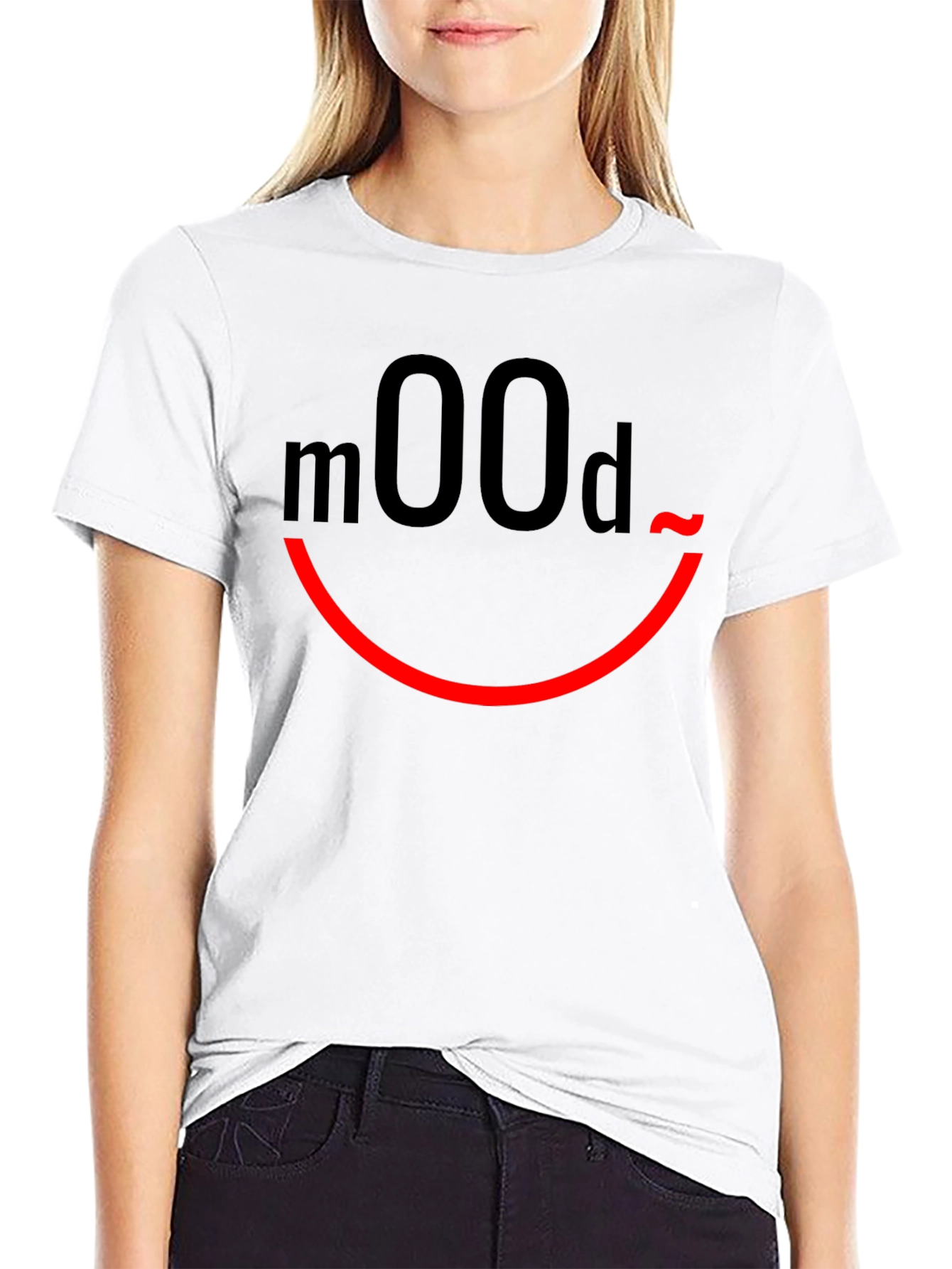 Mood Graphic Print Black T-Shirt