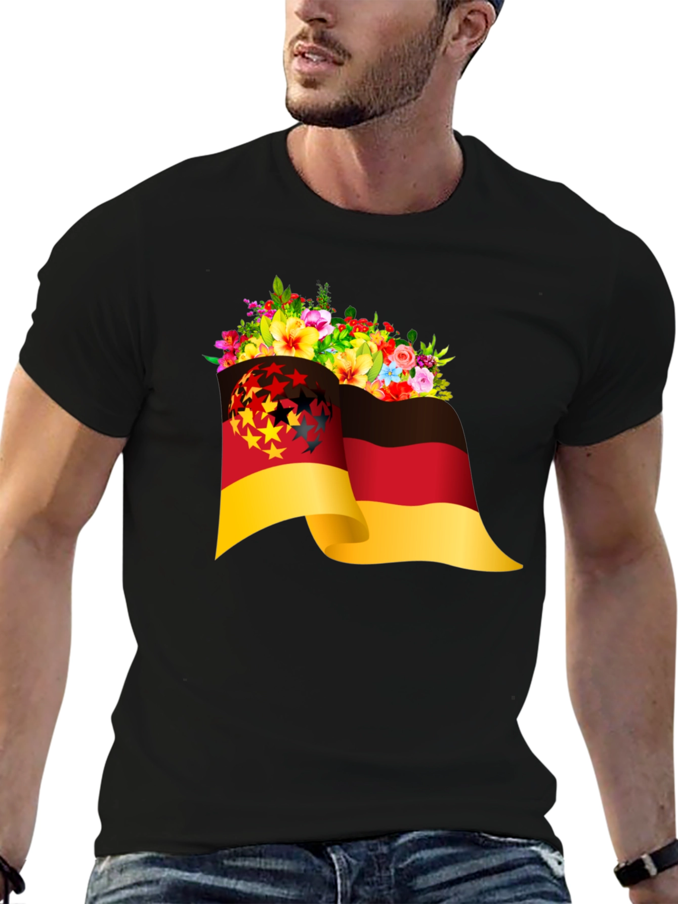 German Flag Floral T-Shirt