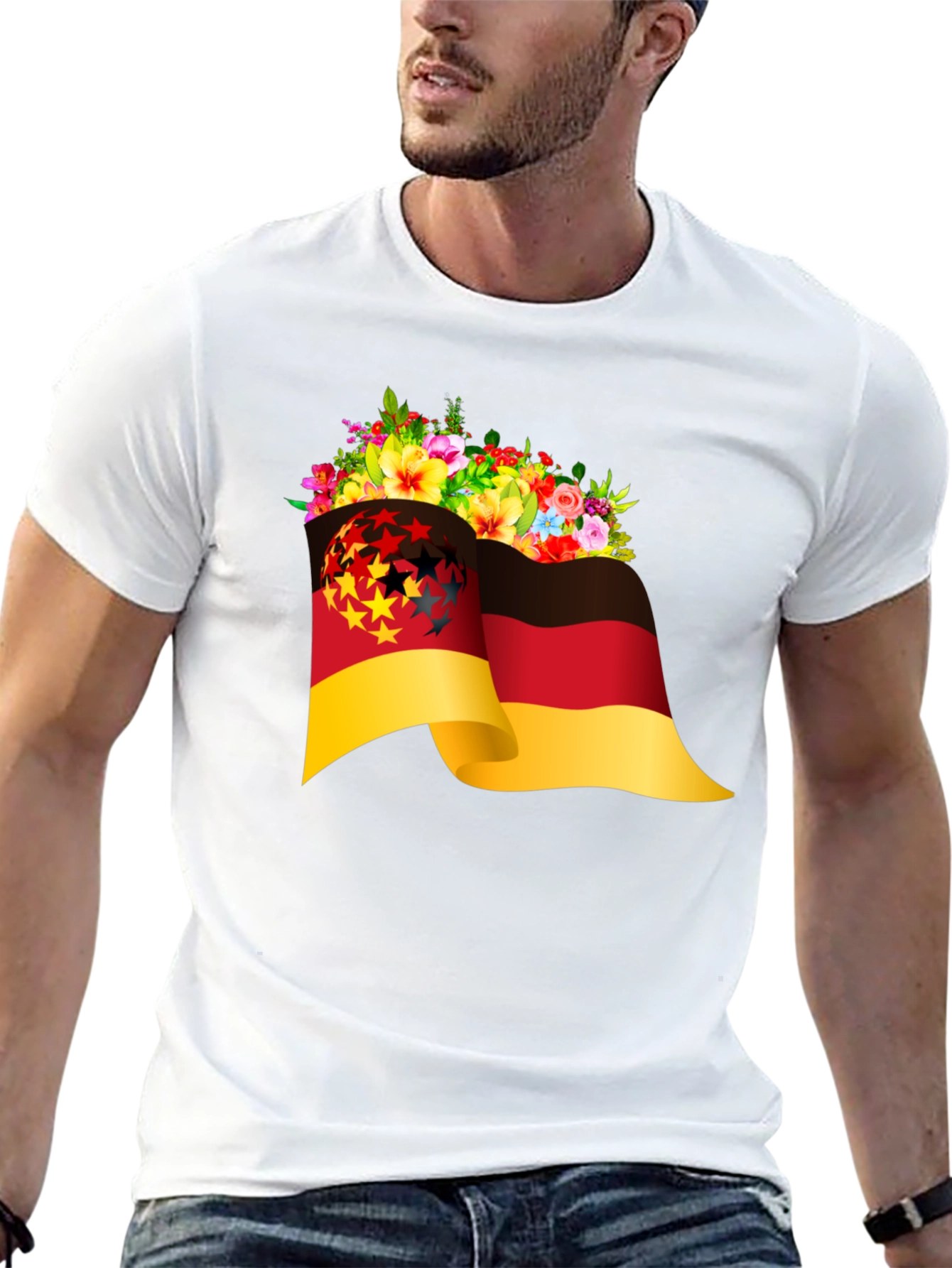 German Flag Floral T-Shirt