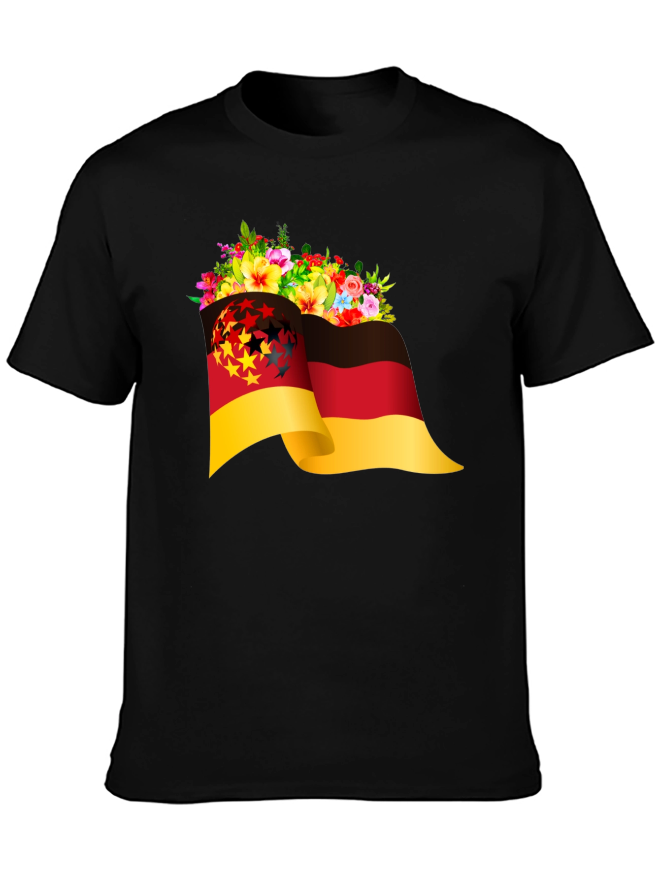 German Flag Floral T-Shirt