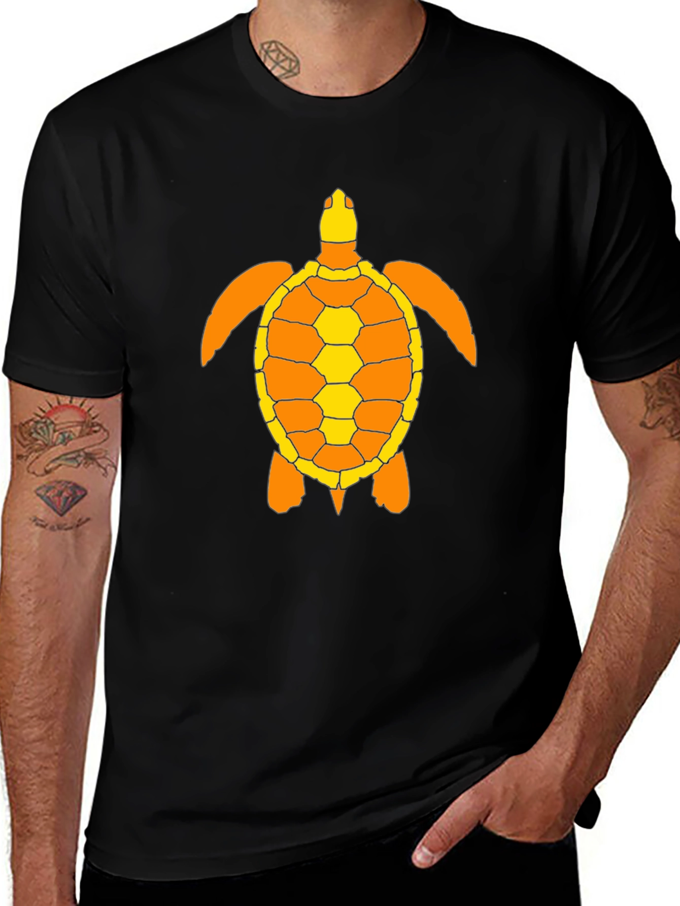 Turtle Graphic Tee - Black