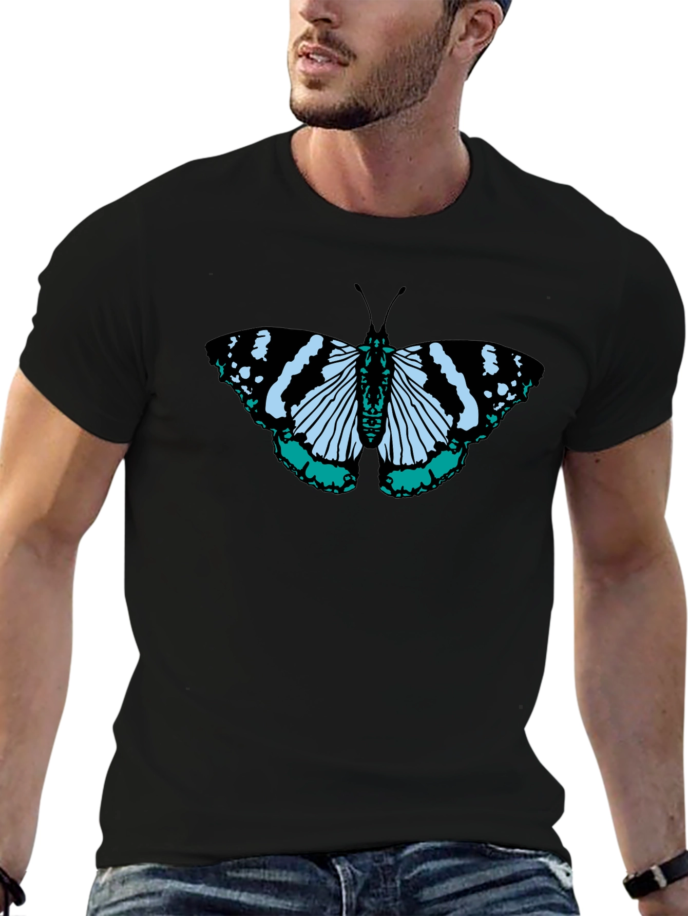Butterfly Graphic Black T-Shirt