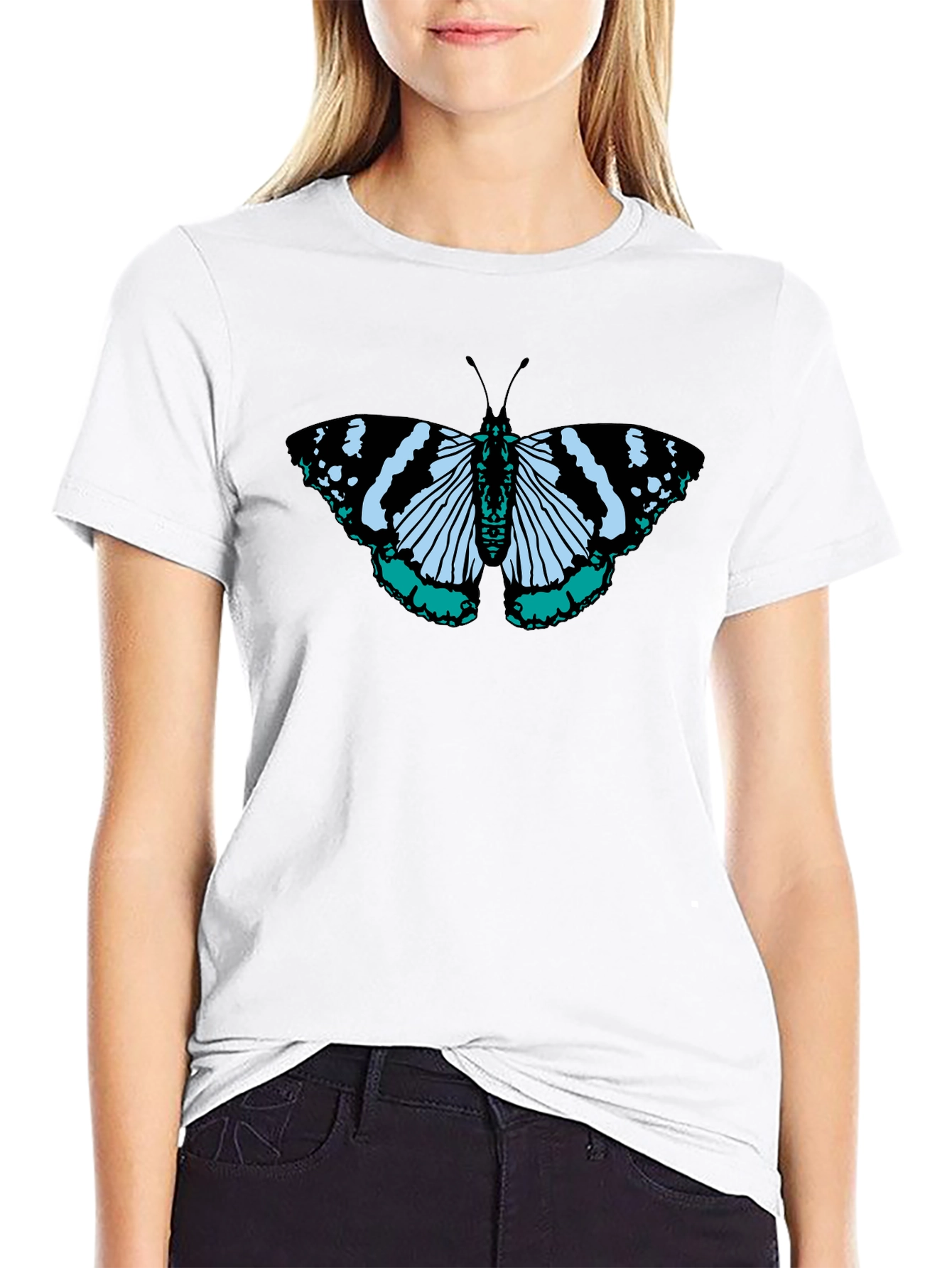 Butterfly Graphic Black T-Shirt