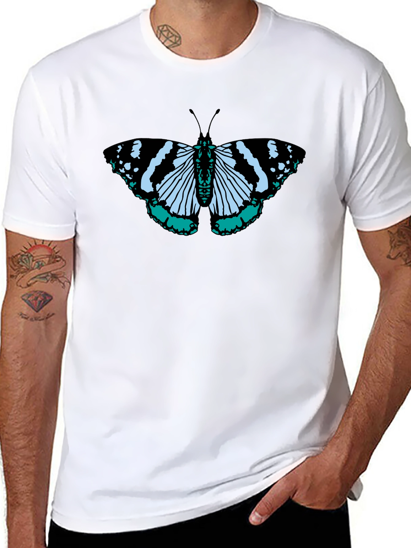 Butterfly Graphic Black T-Shirt