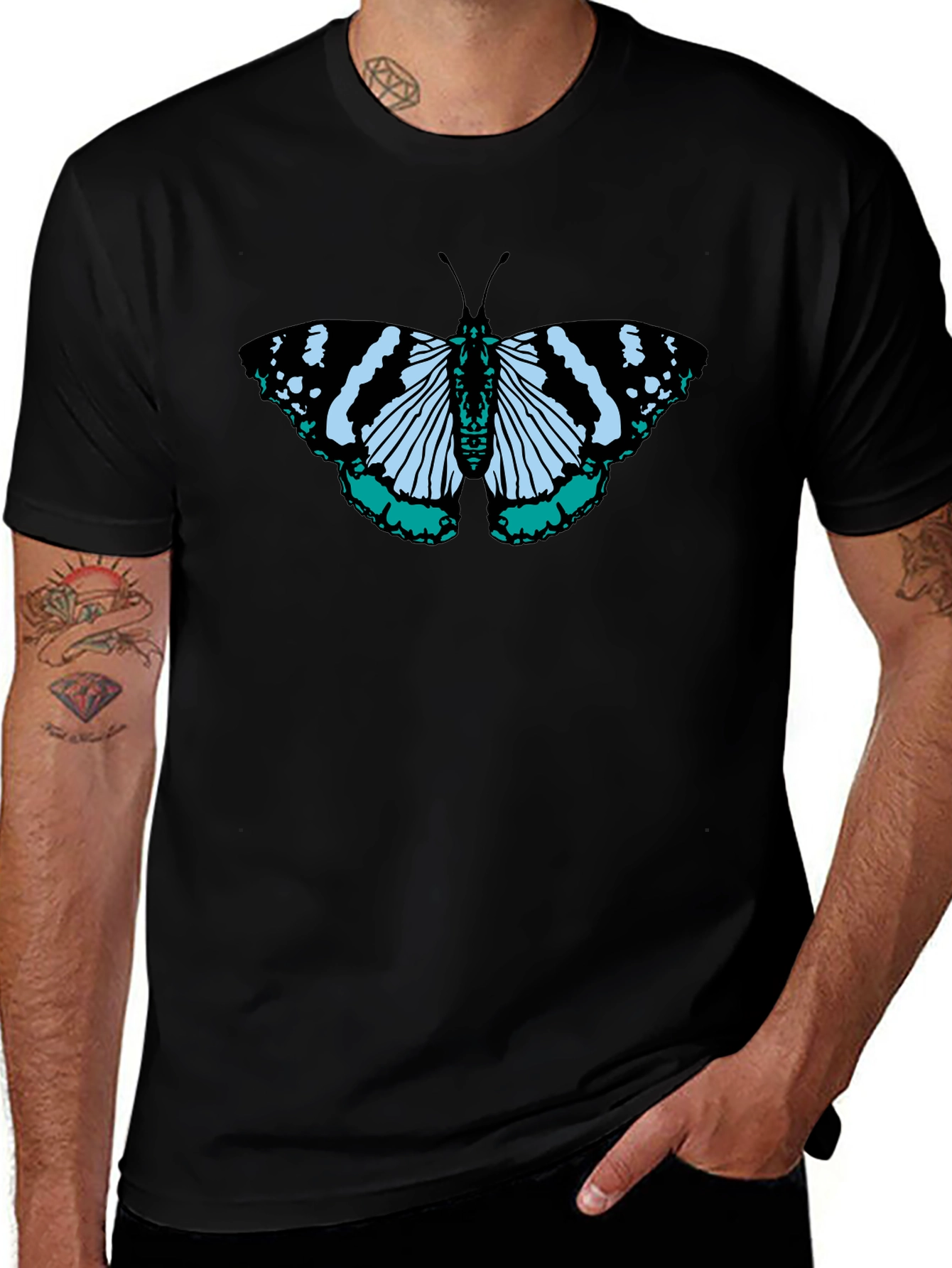 Butterfly Graphic Black T-Shirt