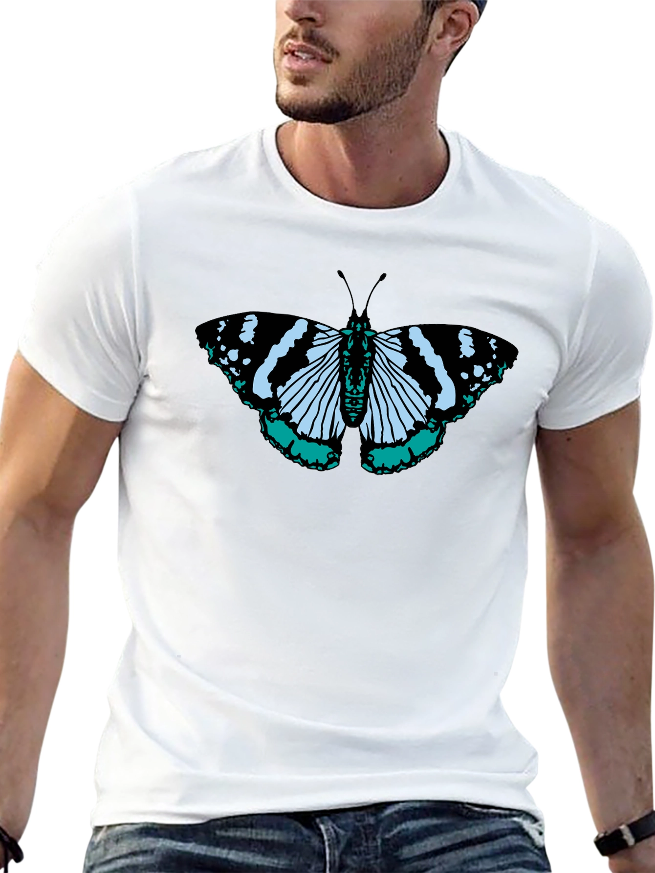Butterfly Graphic Black T-Shirt