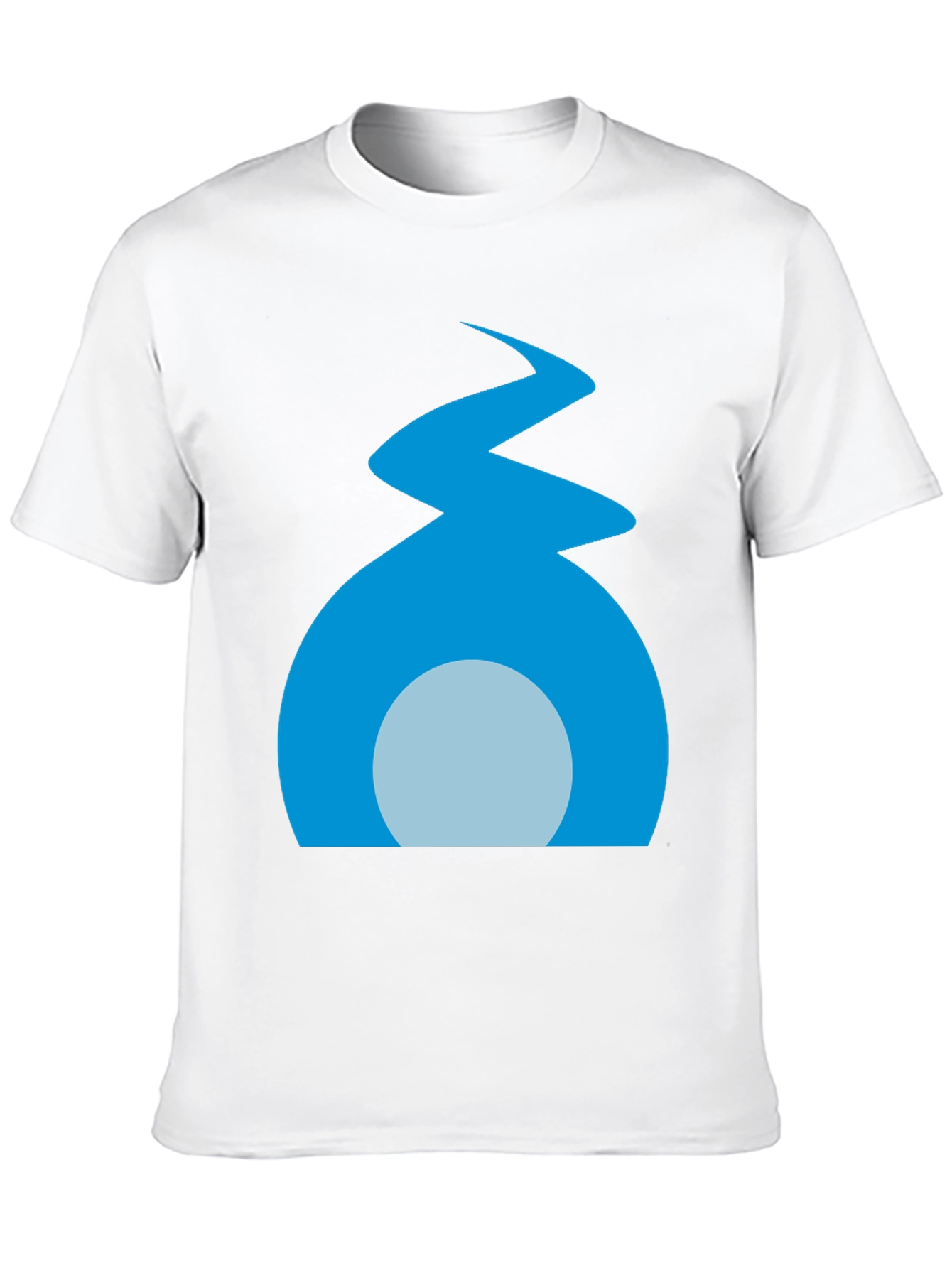 Stylized Flame Graphic Black T-Shirt