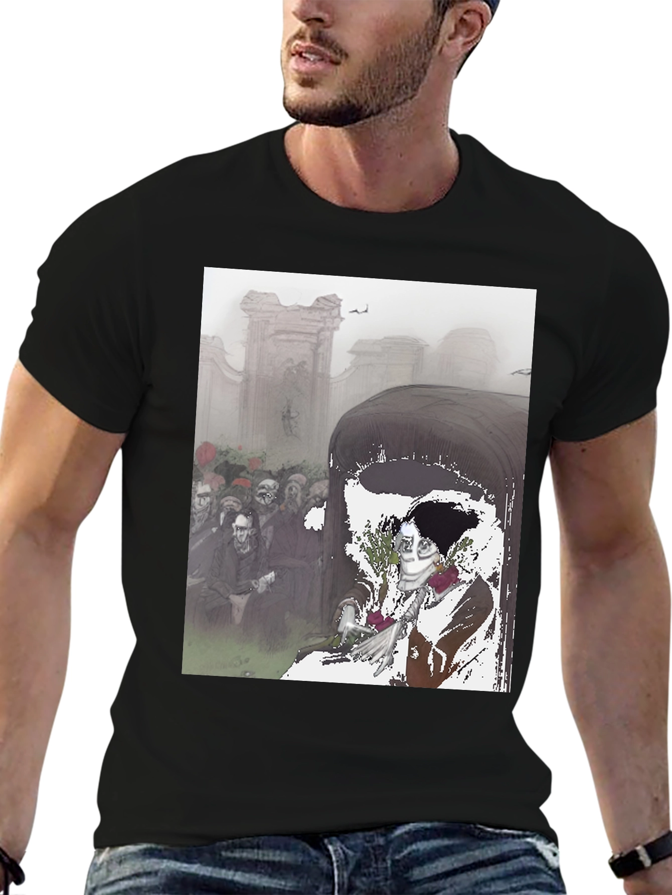 Grim Reaper Coffin T-Shirt - Dark Humor Tee