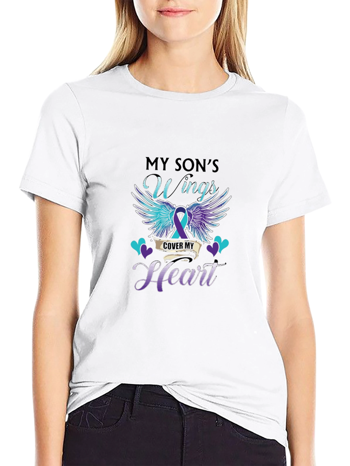 My Sons Wings Heart T-Shirt