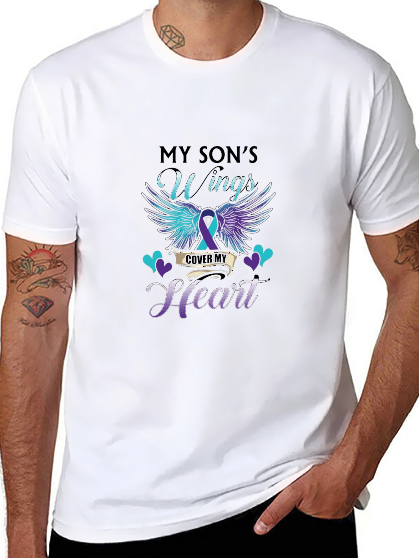 My Sons Wings Heart T-Shirt