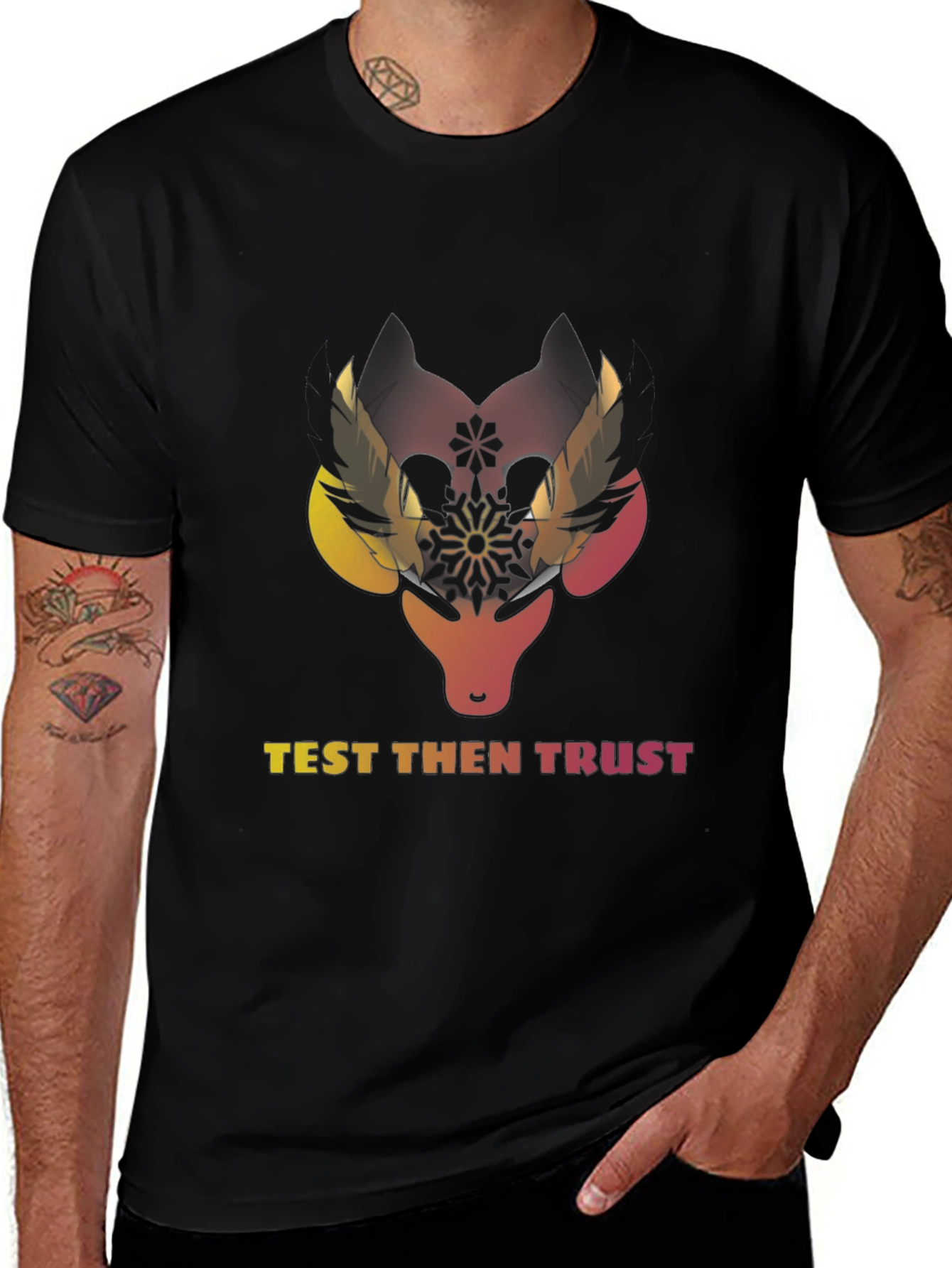 Test Then Trust Graphic Black T-Shirt