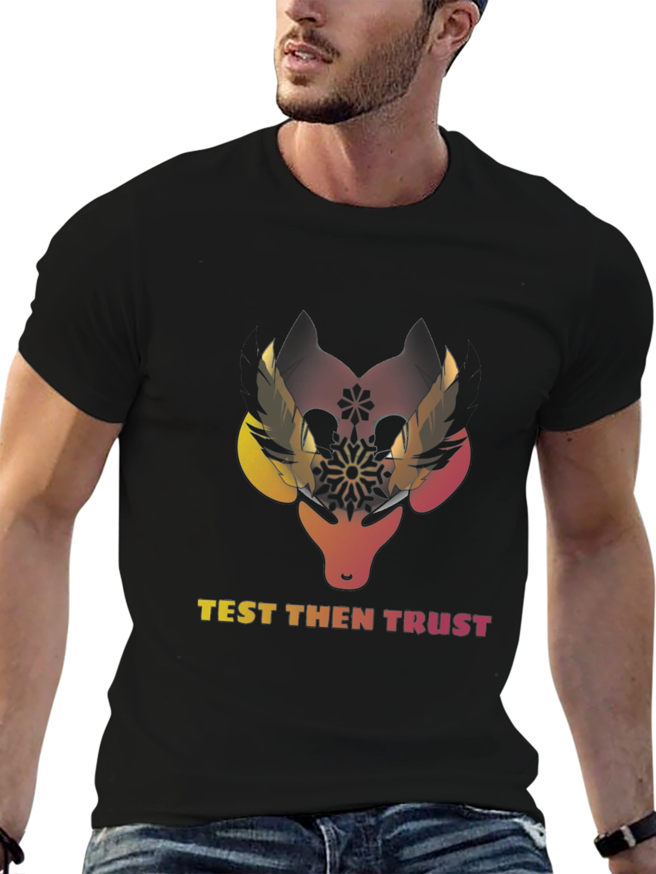 Test Then Trust Graphic Black T-Shirt