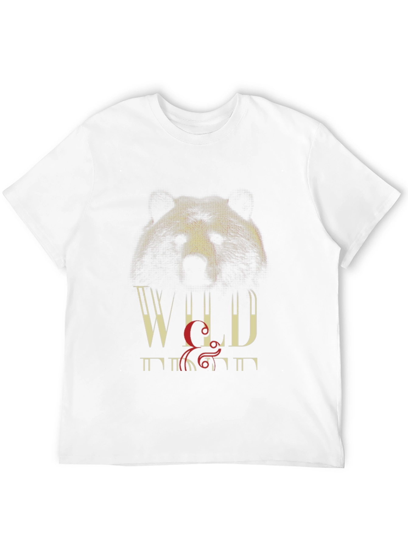 Wild Bear Graphic Print Black T-Shirt