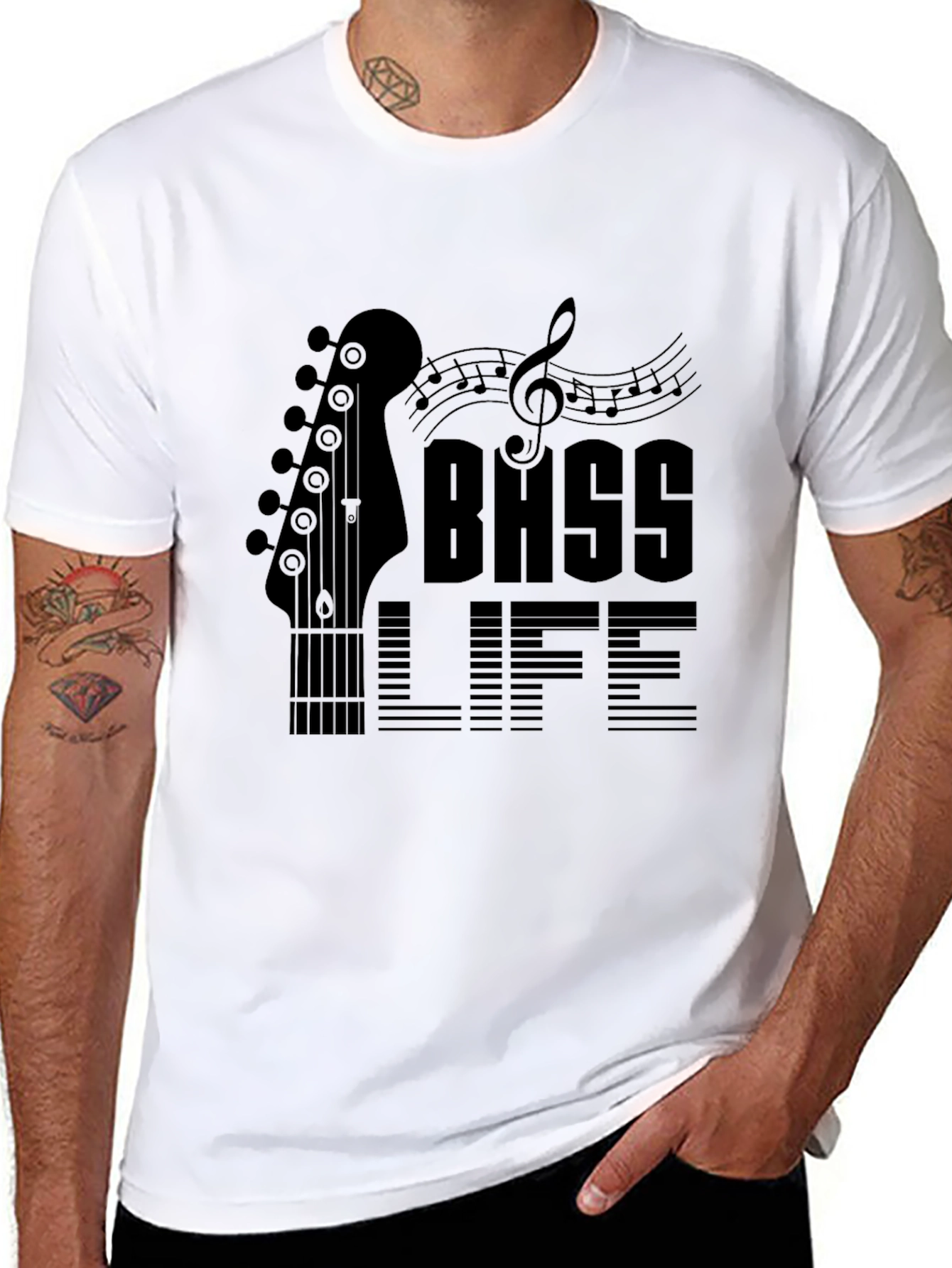 Bass Life Black Graphic Tee