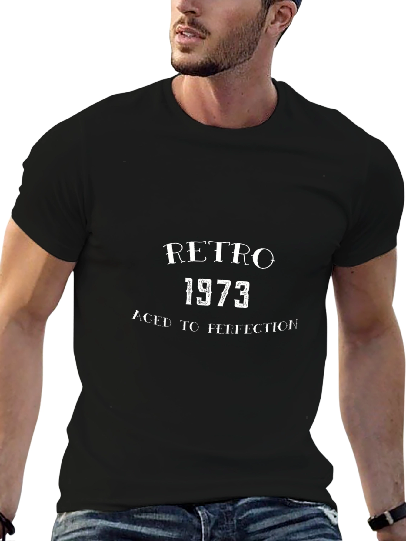 Retro 1973 Aged To Perfection Black T-Shirt