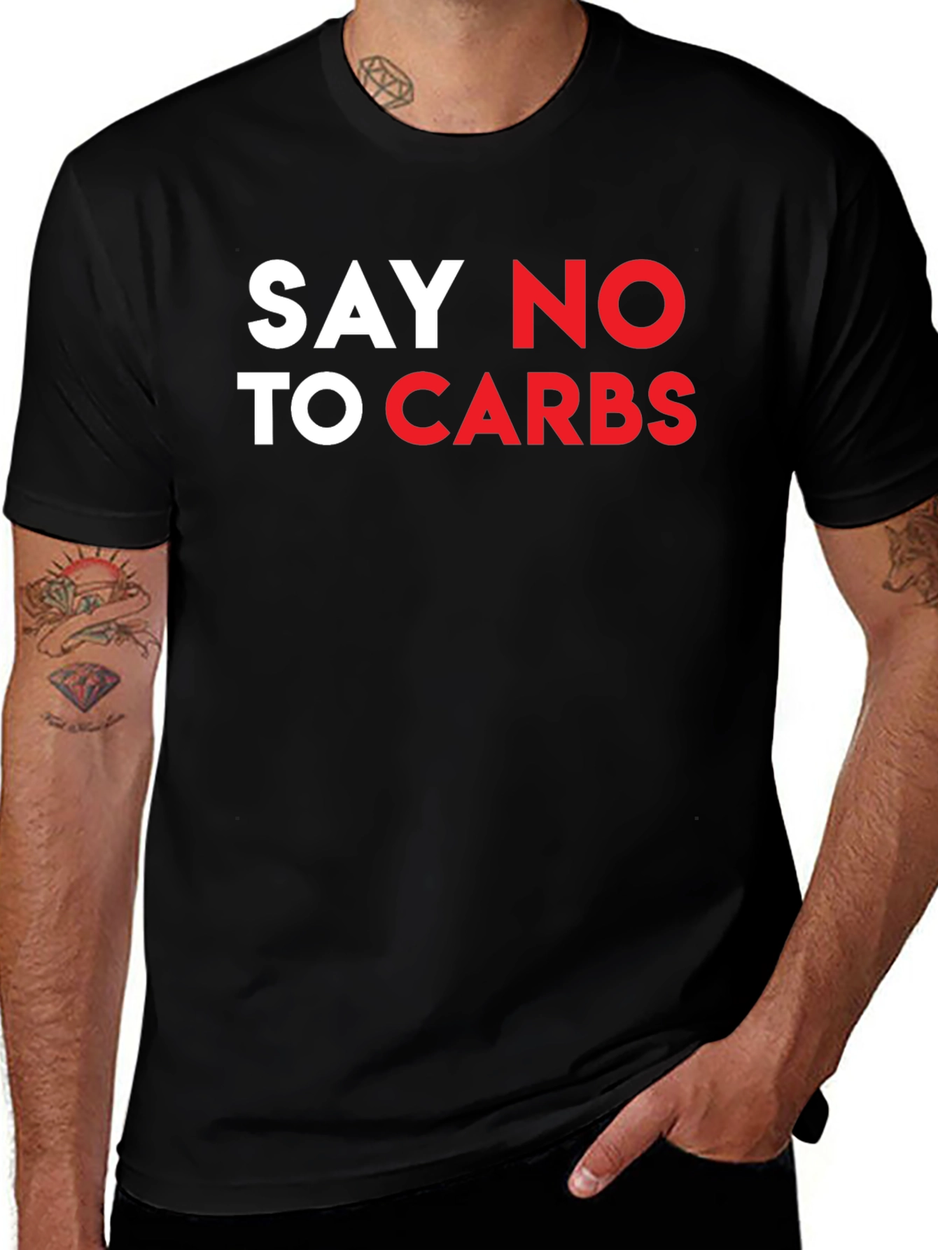 Say No To Carbs T-Shirt - Black