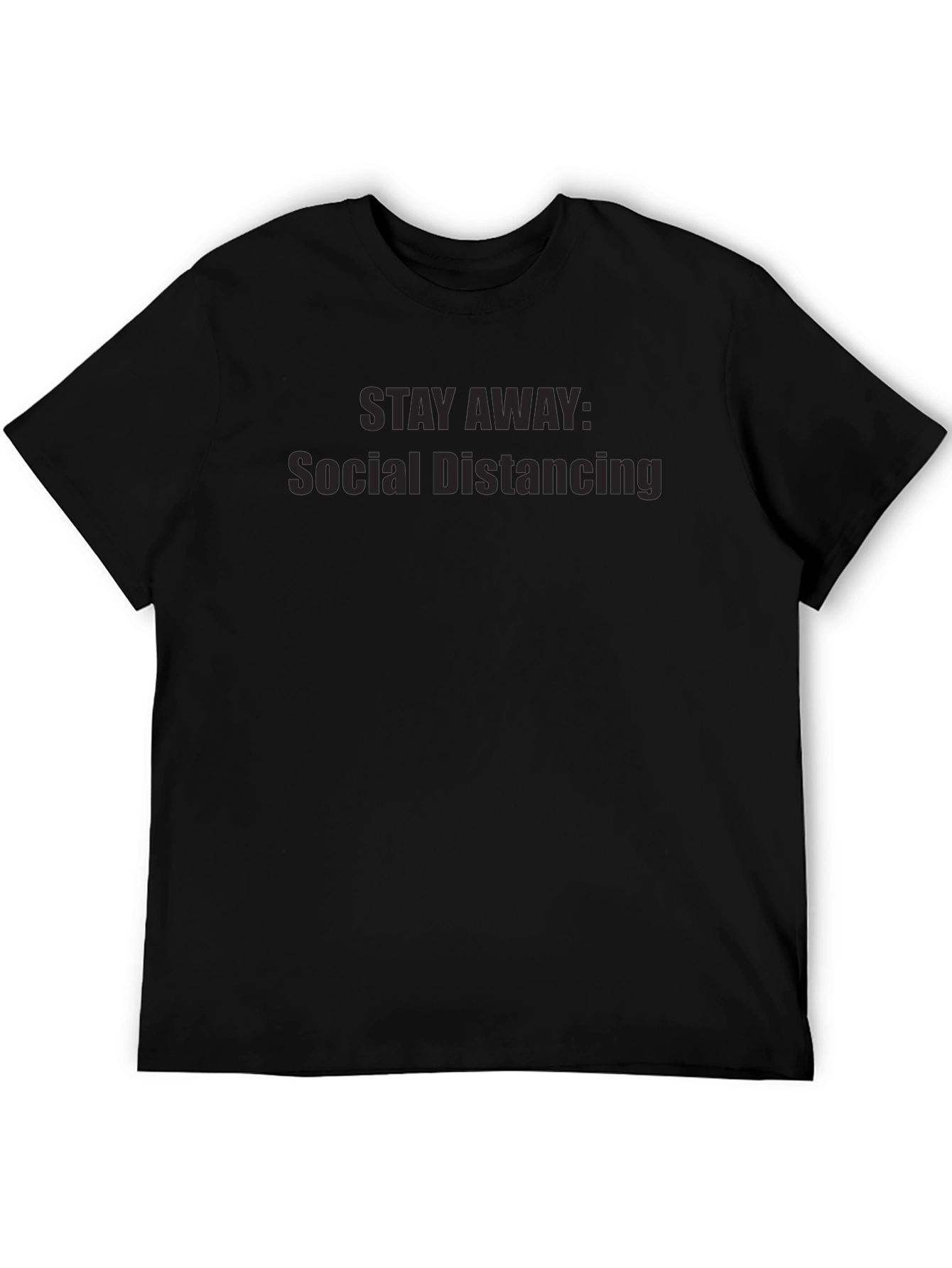 Social Distancing Graphic Tee - Black Cotton T-Shirt