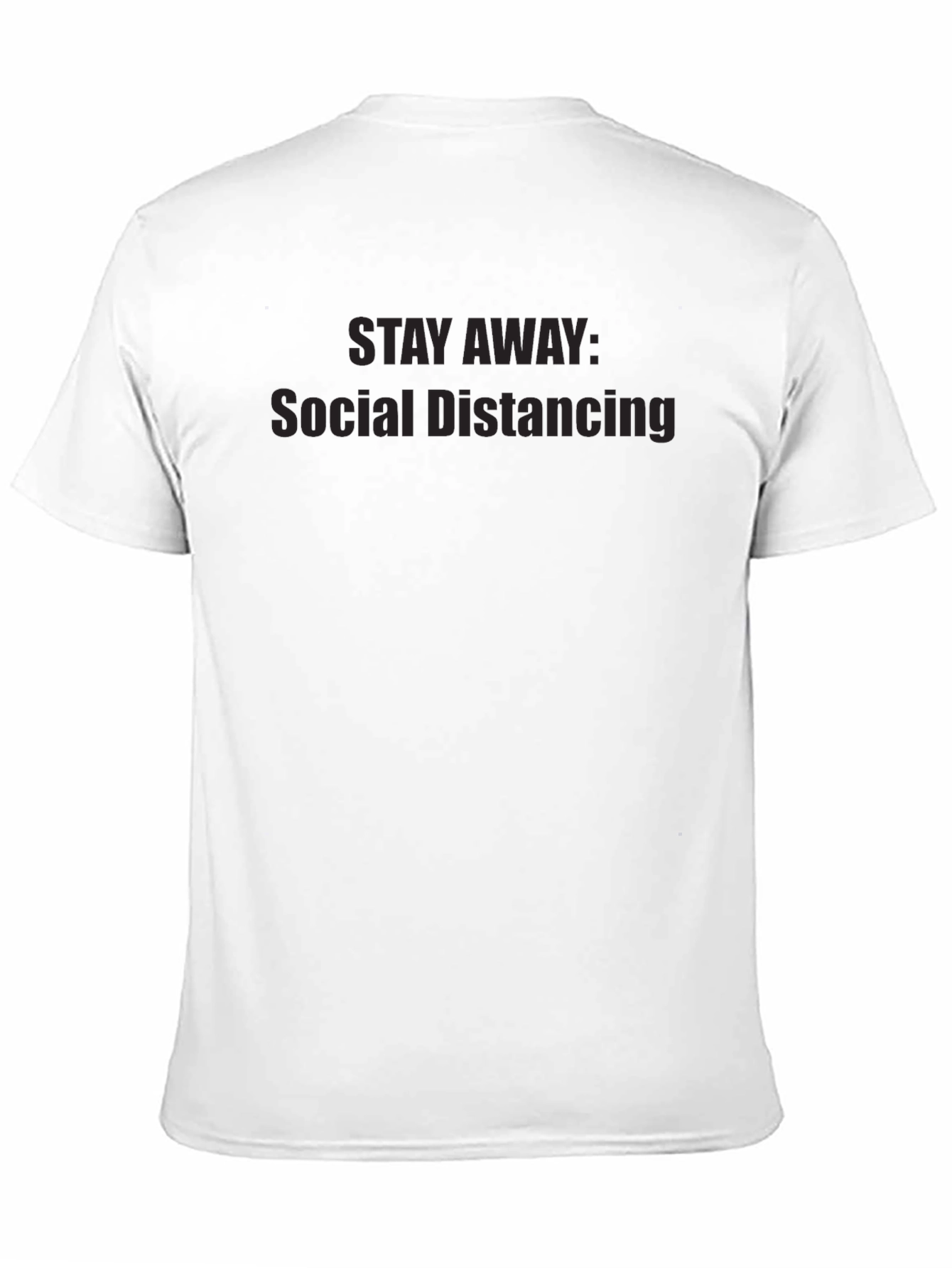 Social Distancing Graphic Tee - Black Cotton T-Shirt