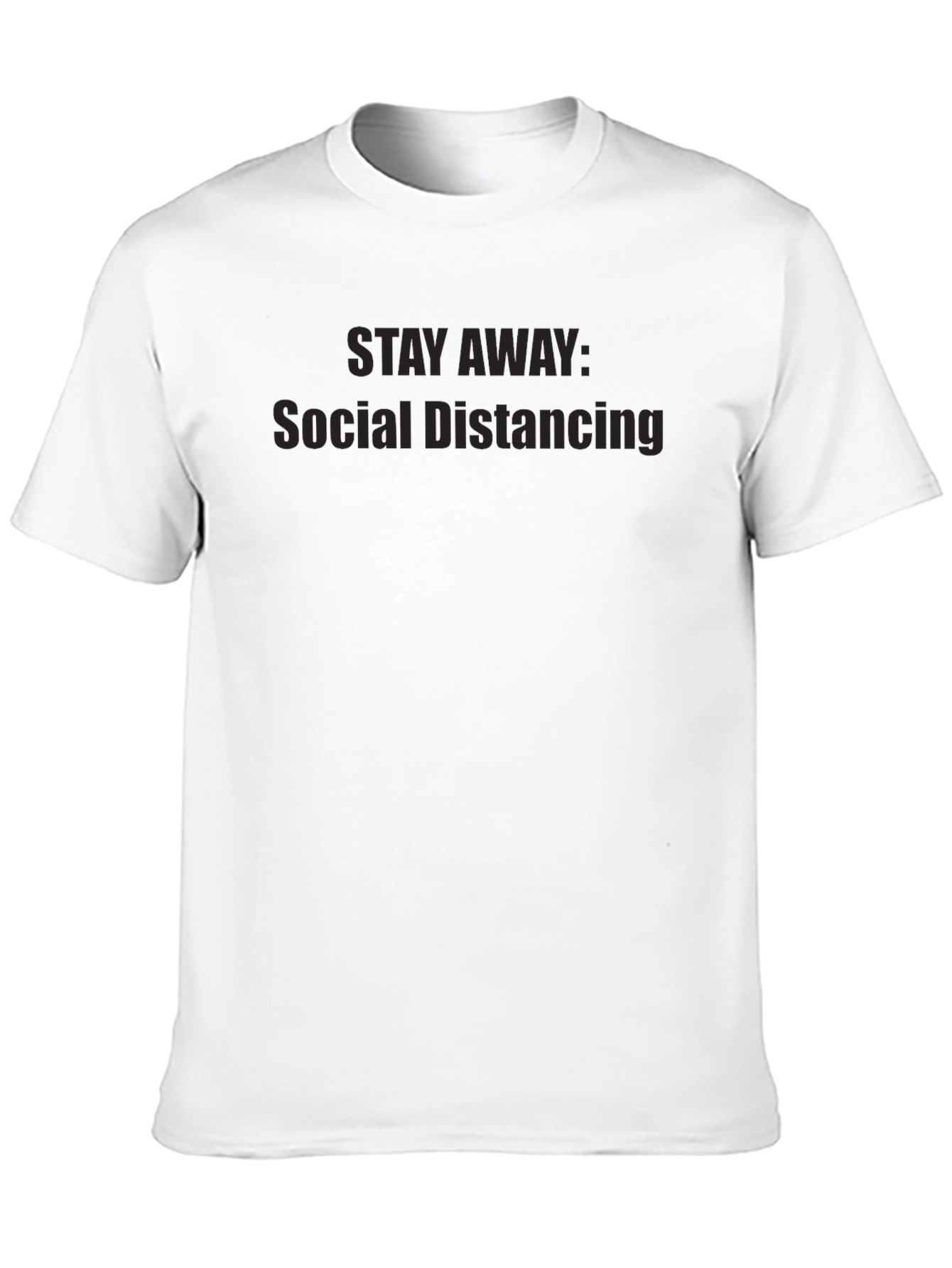 Social Distancing Graphic Tee - Black Cotton T-Shirt