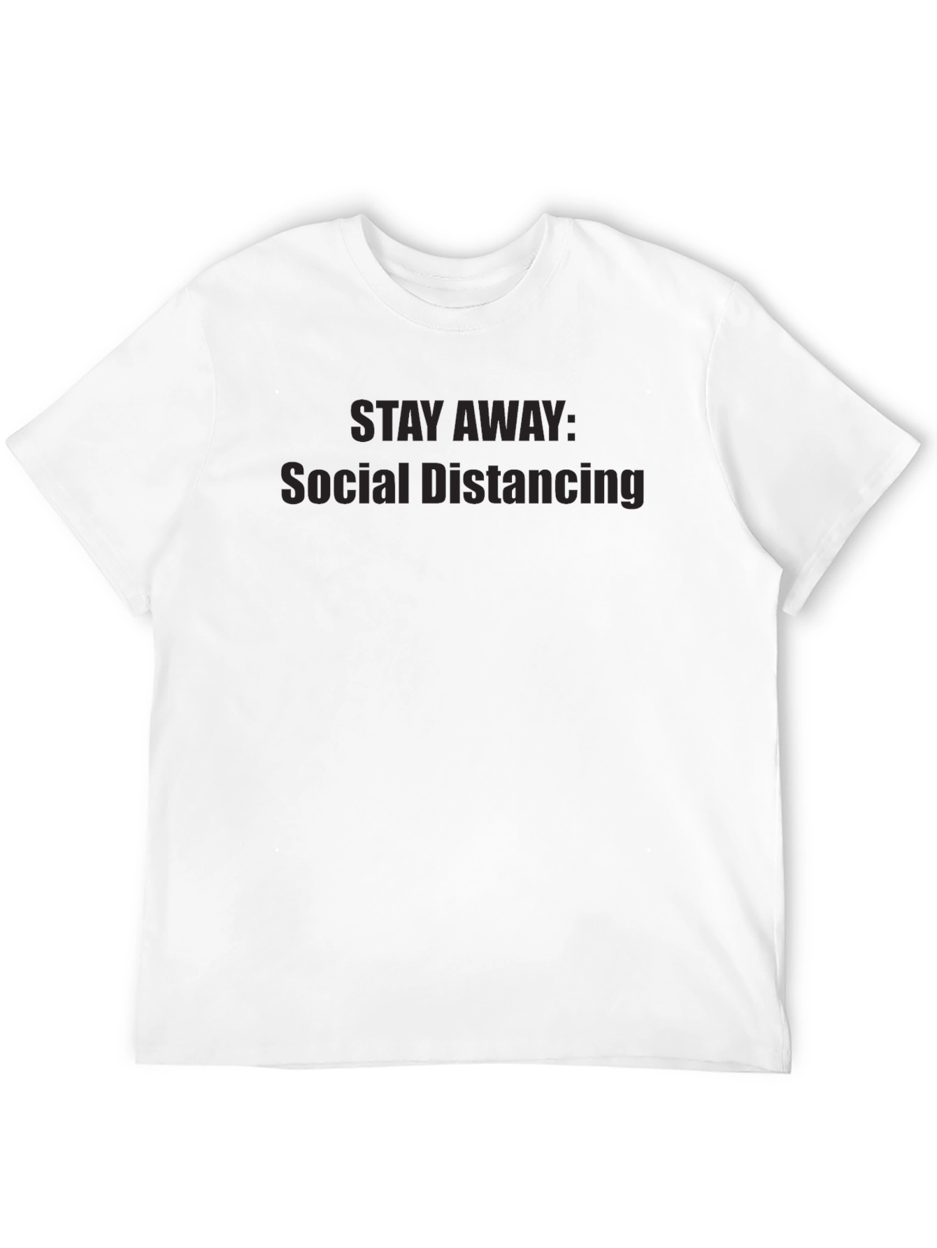 Social Distancing Graphic Tee - Black Cotton T-Shirt