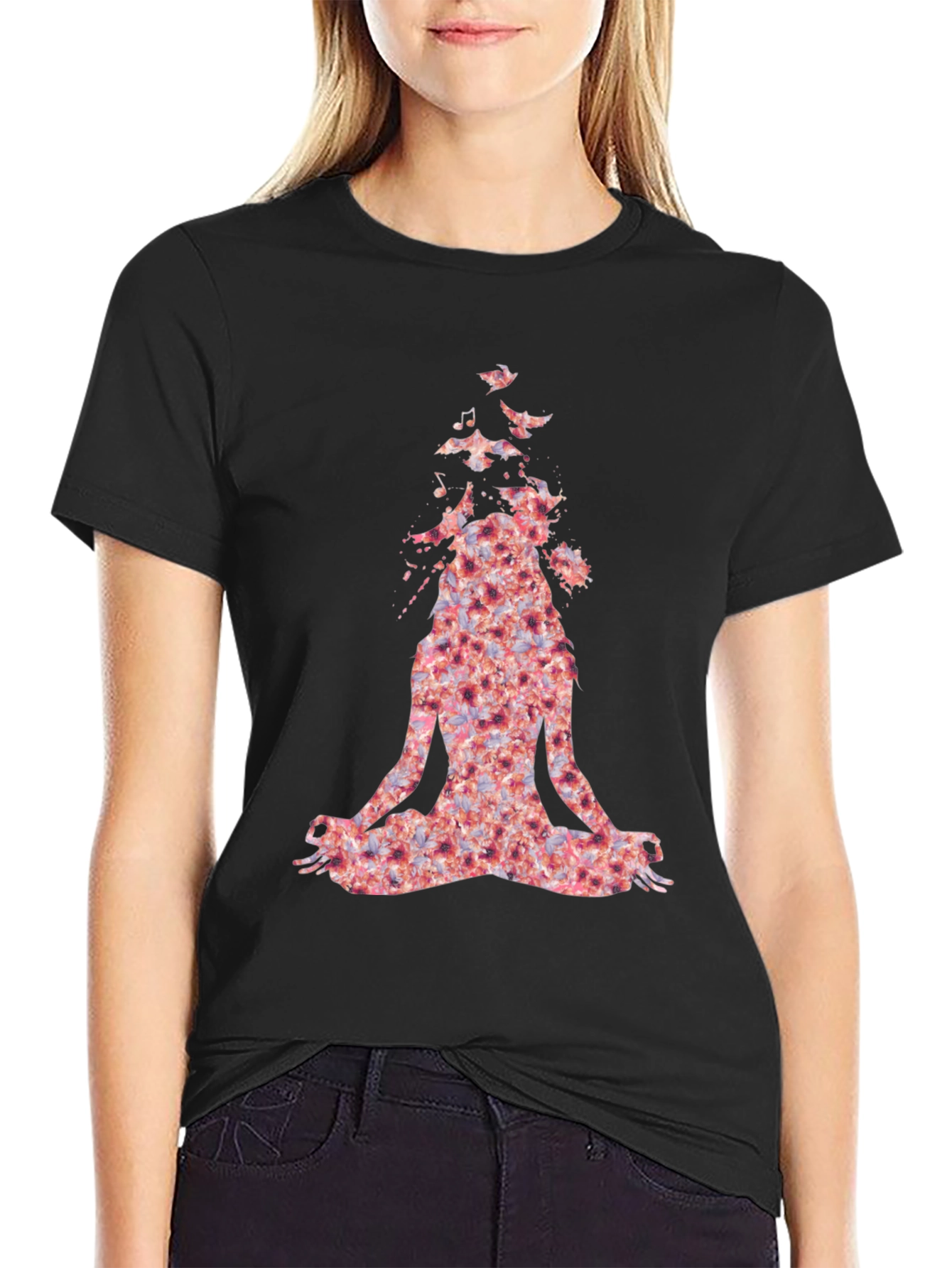 Floral Yoga Meditation T-Shirt