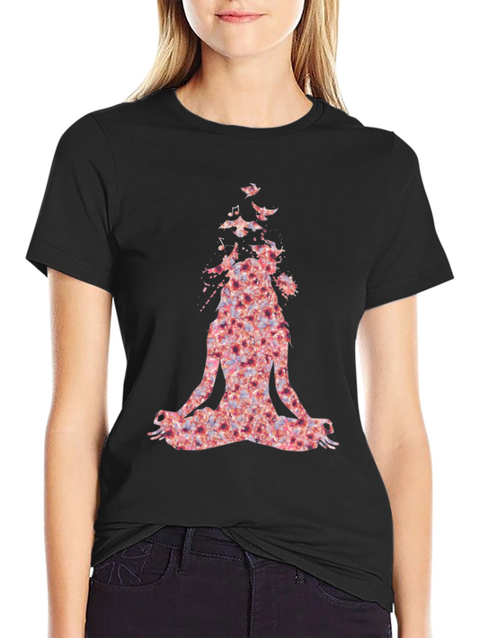 Floral Yoga Meditation T-Shirt
