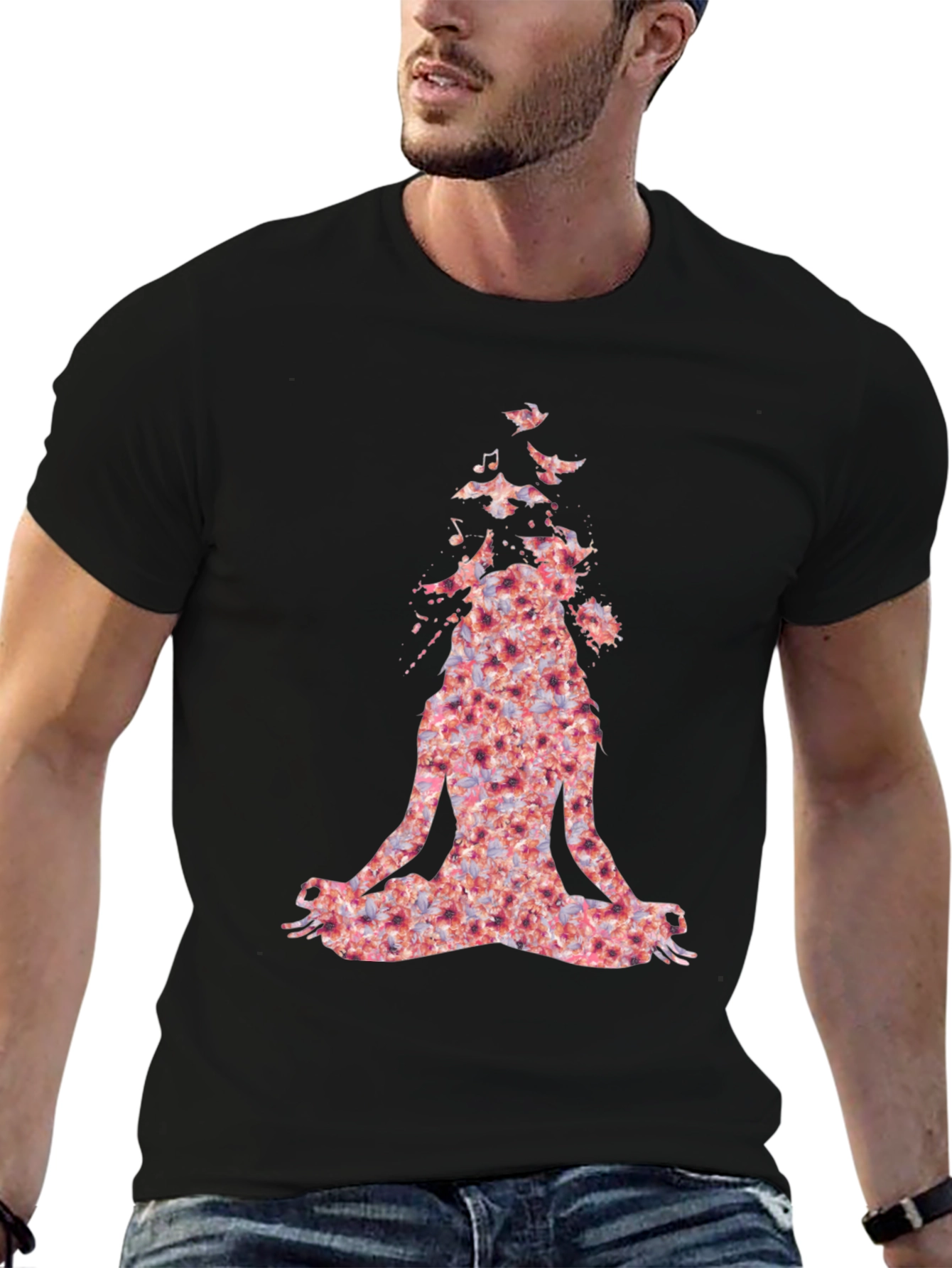 Floral Yoga Meditation T-Shirt