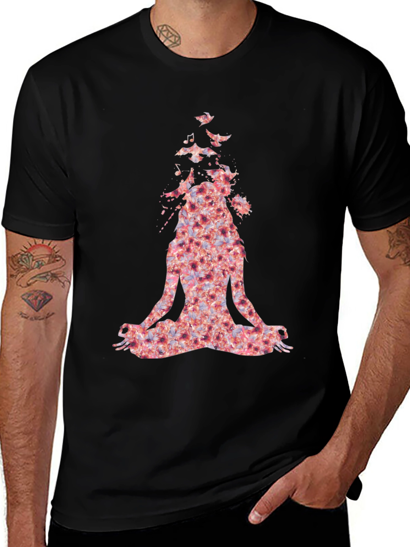Floral Yoga Meditation T-Shirt