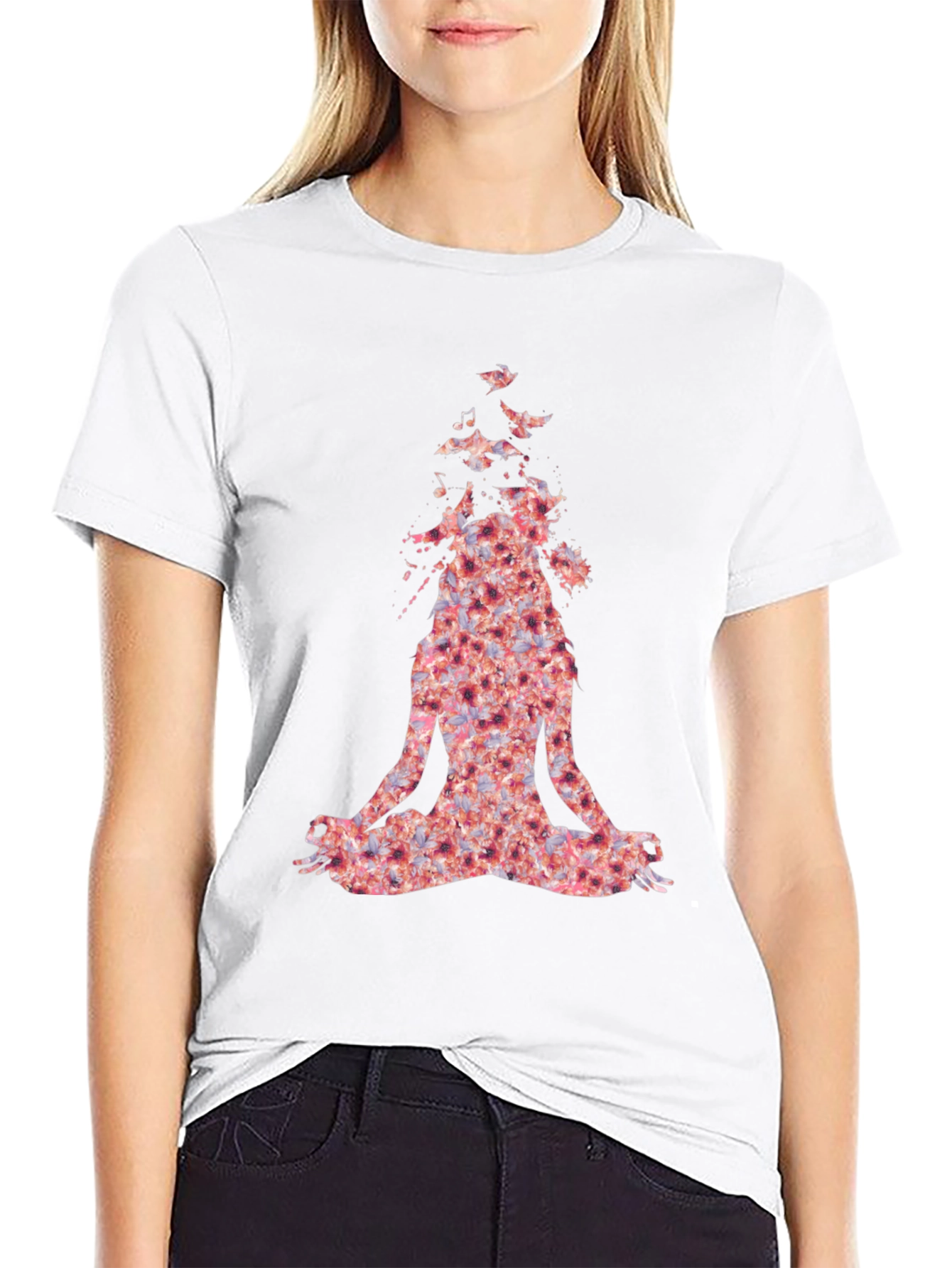 Floral Yoga Meditation T-Shirt
