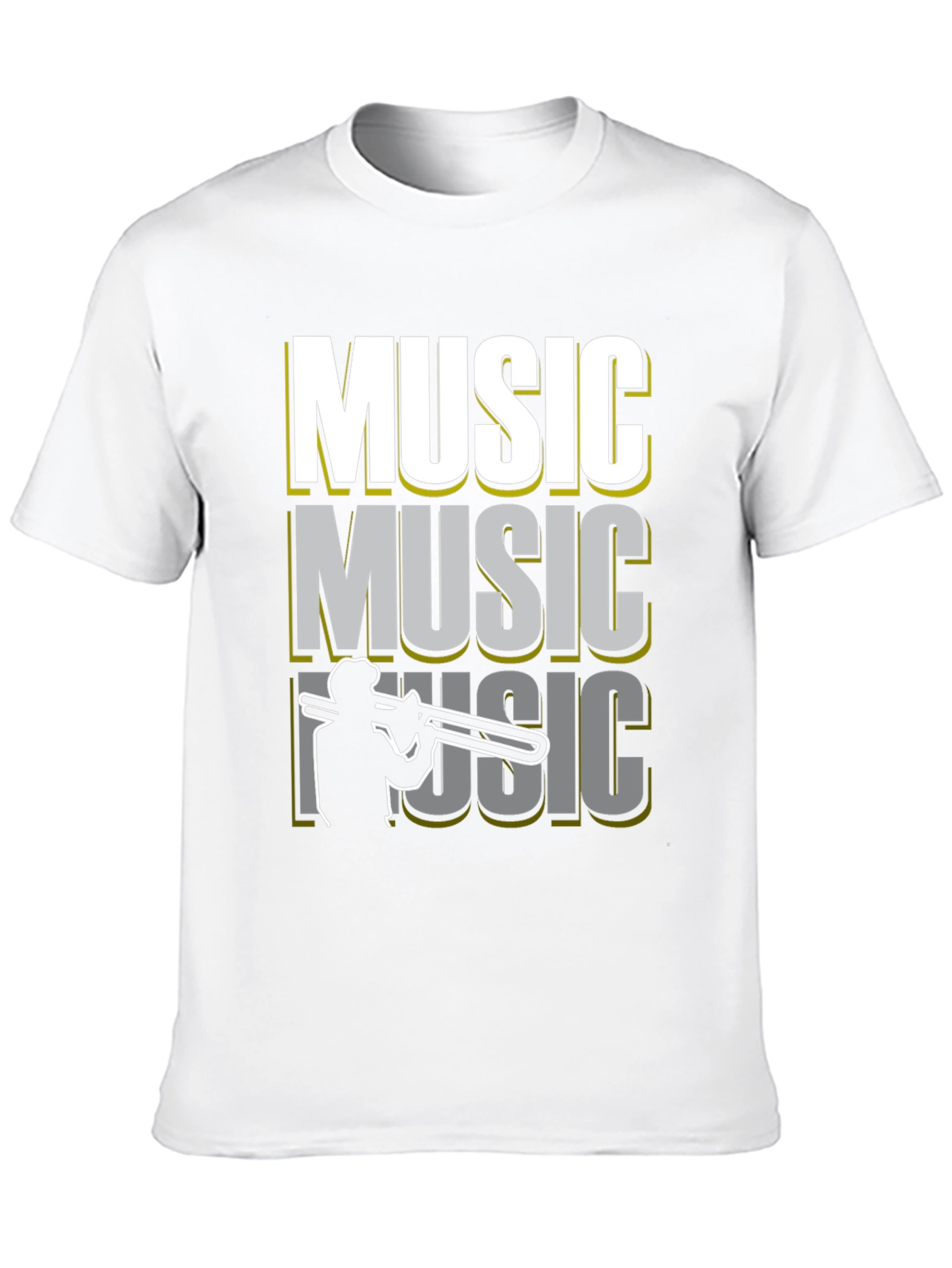 Cool Music Trombone Graphic T-Shirt