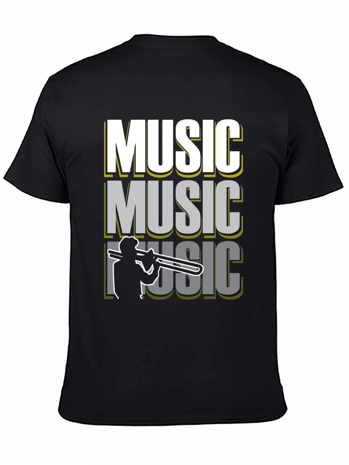 Cool Music Trombone Graphic T-Shirt