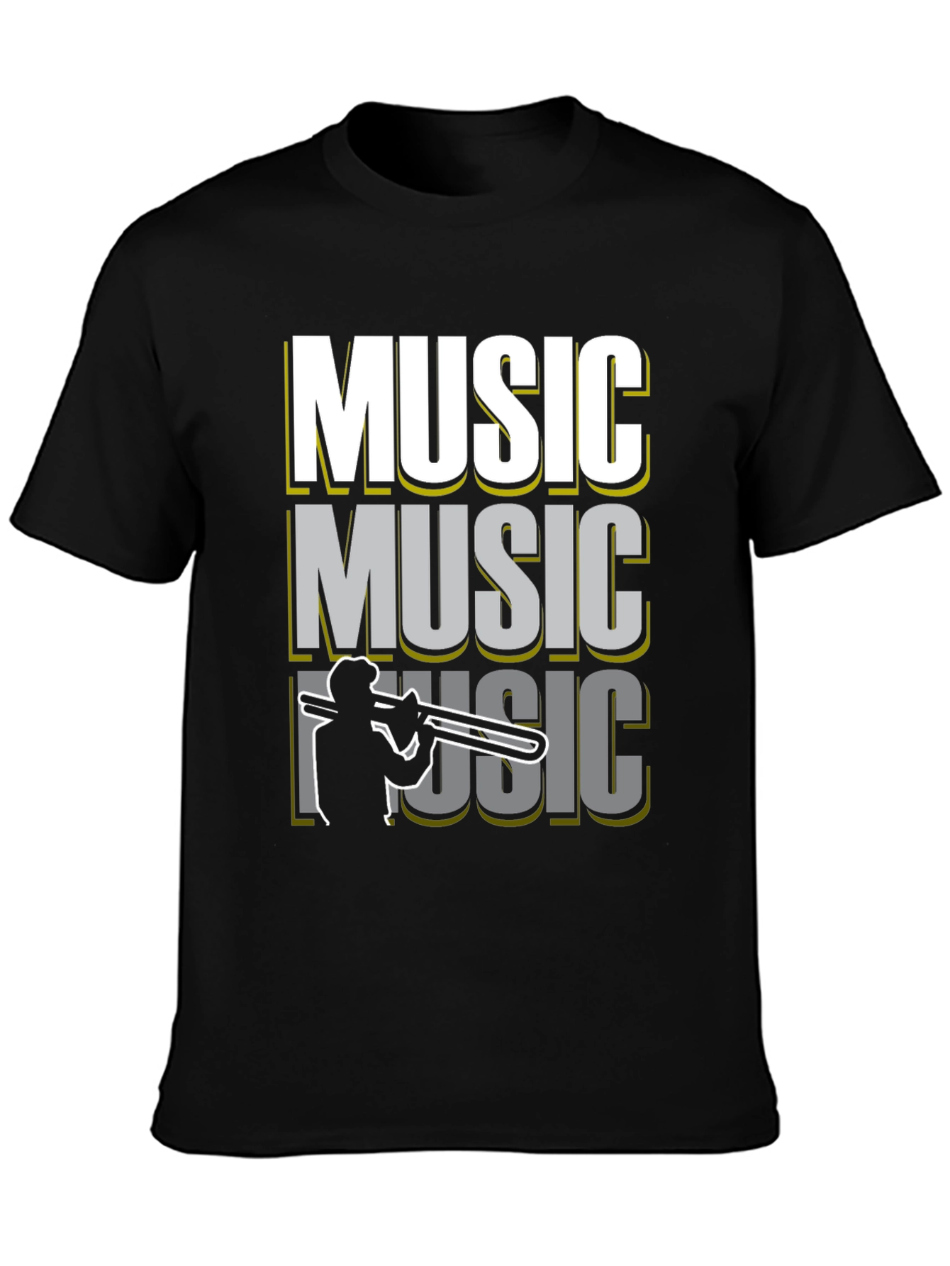 Cool Music Trombone Graphic T-Shirt